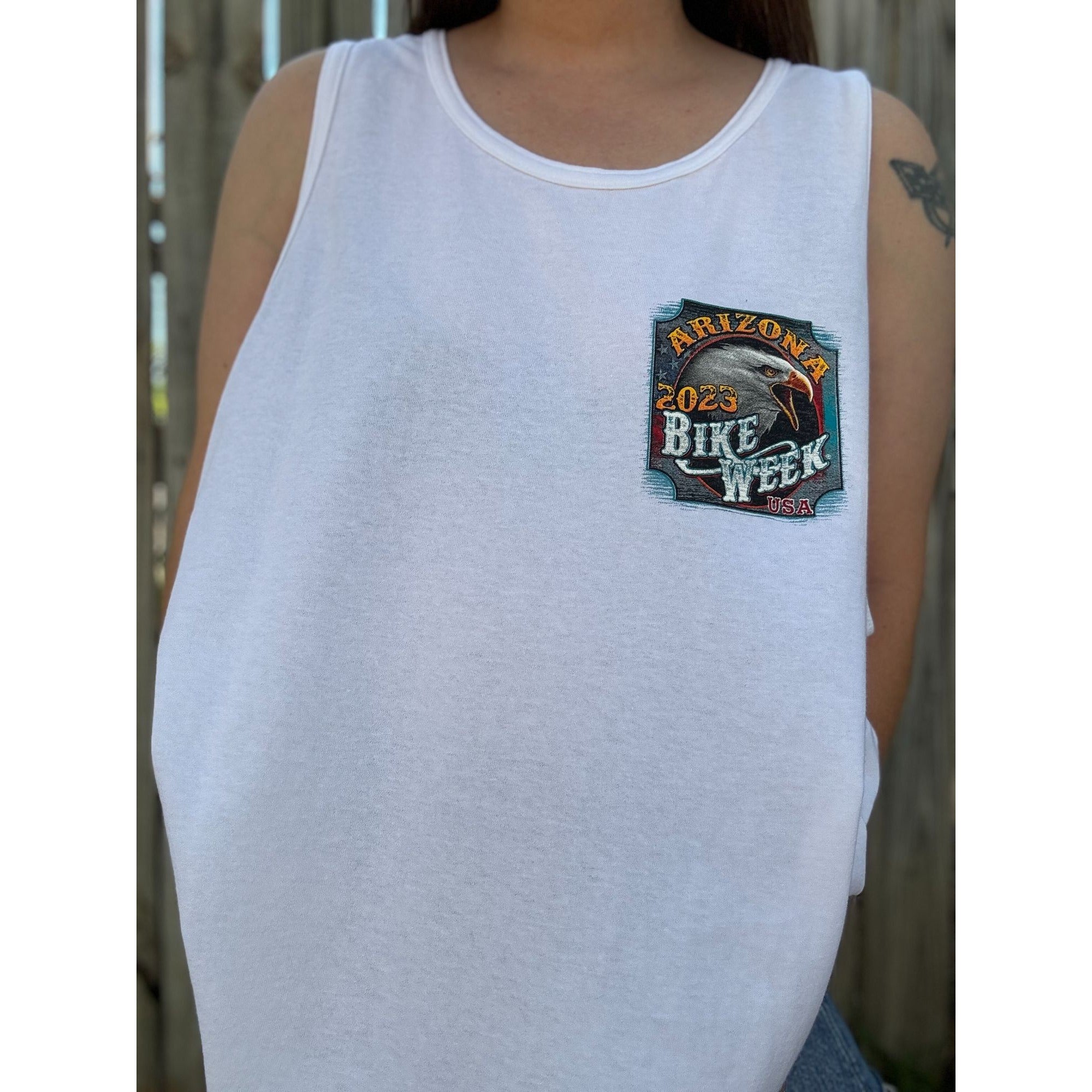 NWT 2023 Arizona Bike Week Eagle Scottsdale Motorcycle Graphic Tank Top Tee 2XL、mySite、garagedoors4me
