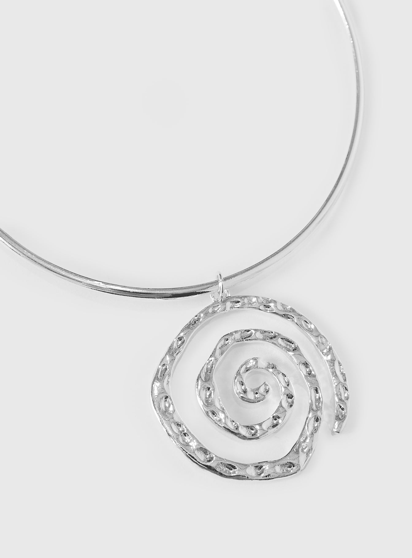 Top Of Mind Swirl Pendant Necklace Silver、mySite、solidvoid