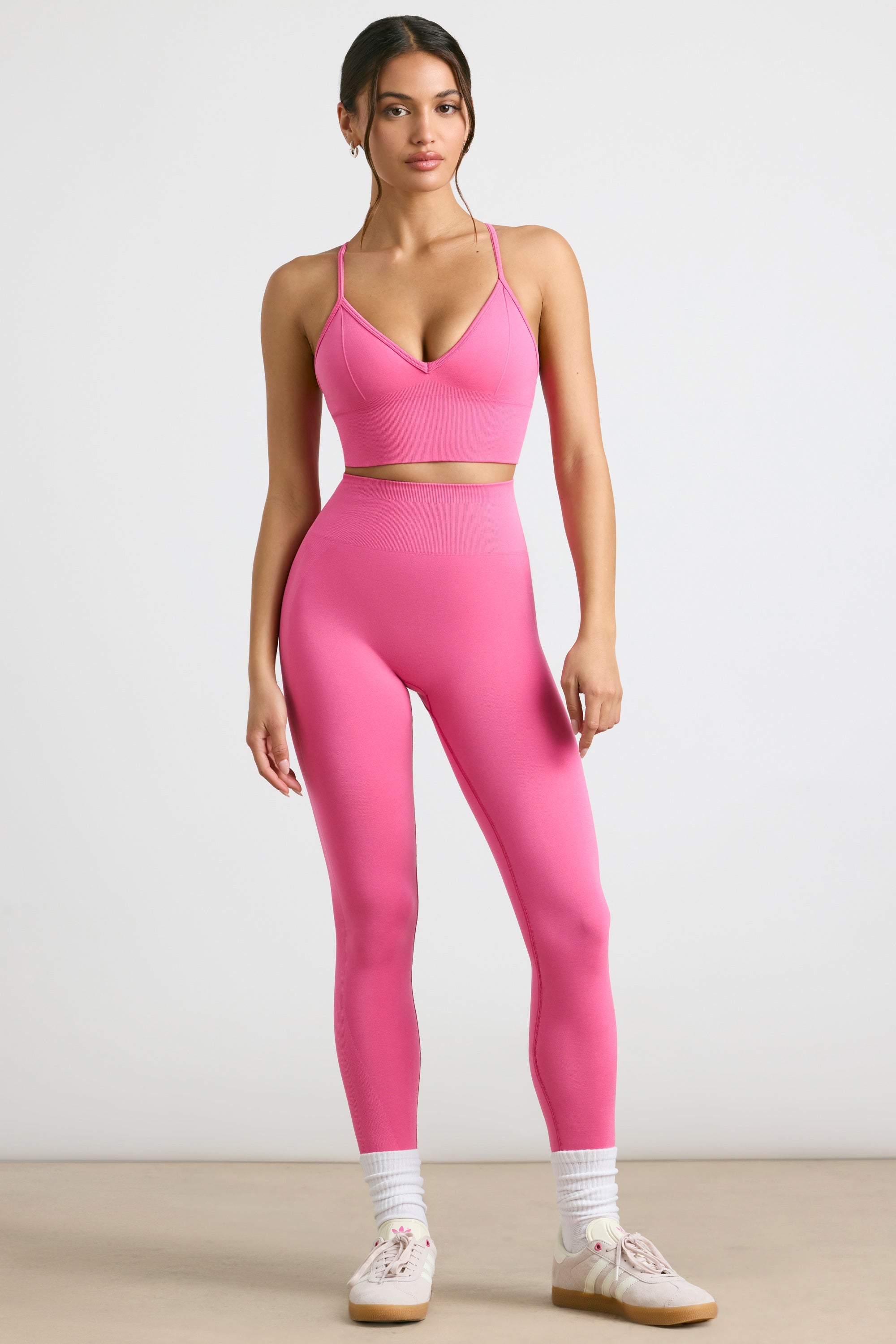 Petite High-Waist Define Luxe Leggings in Hot Pink、mySite、solidvoid