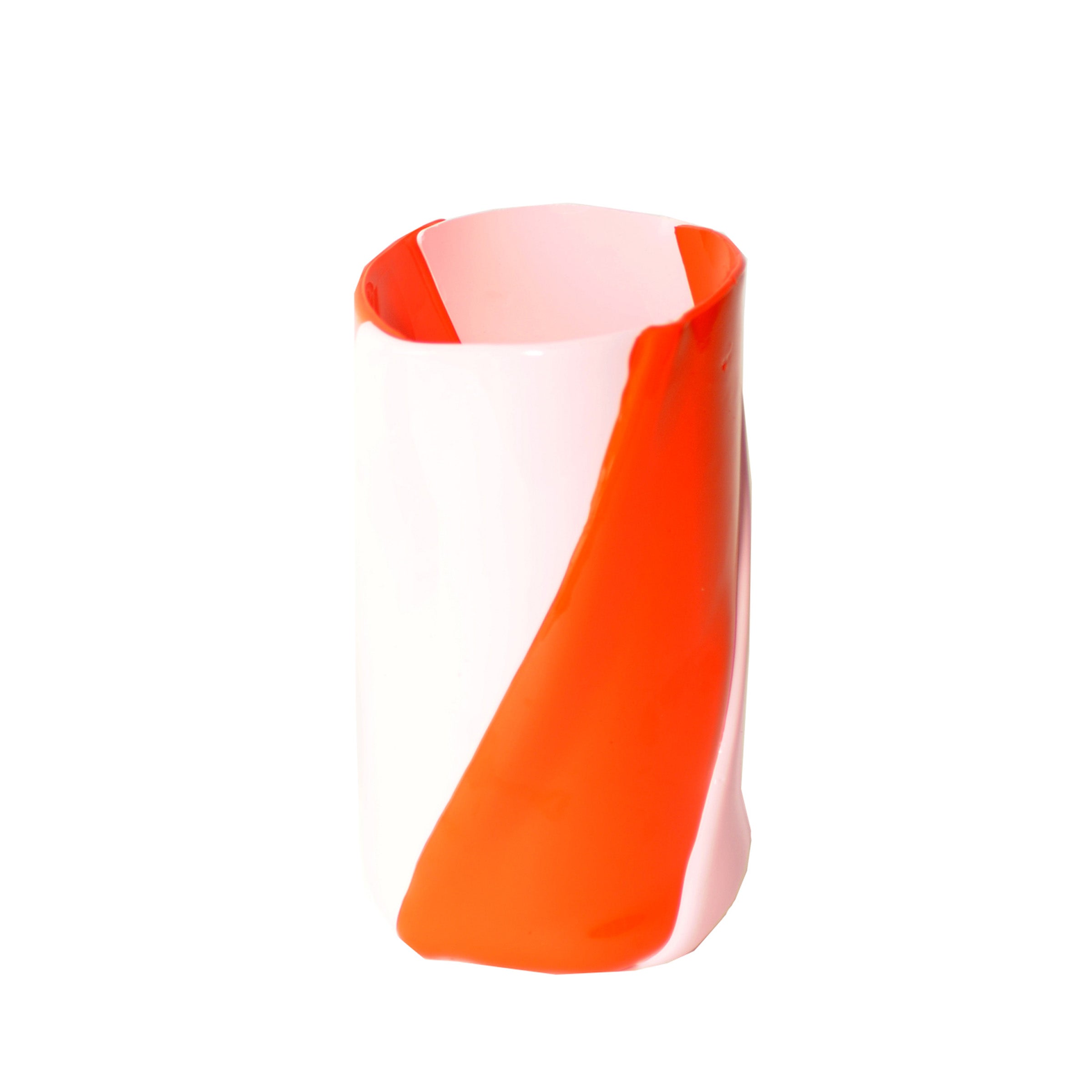 Resin Vase TWIRL Orange and Pink by Enzo Mari for Lezioni、mySite、neckold