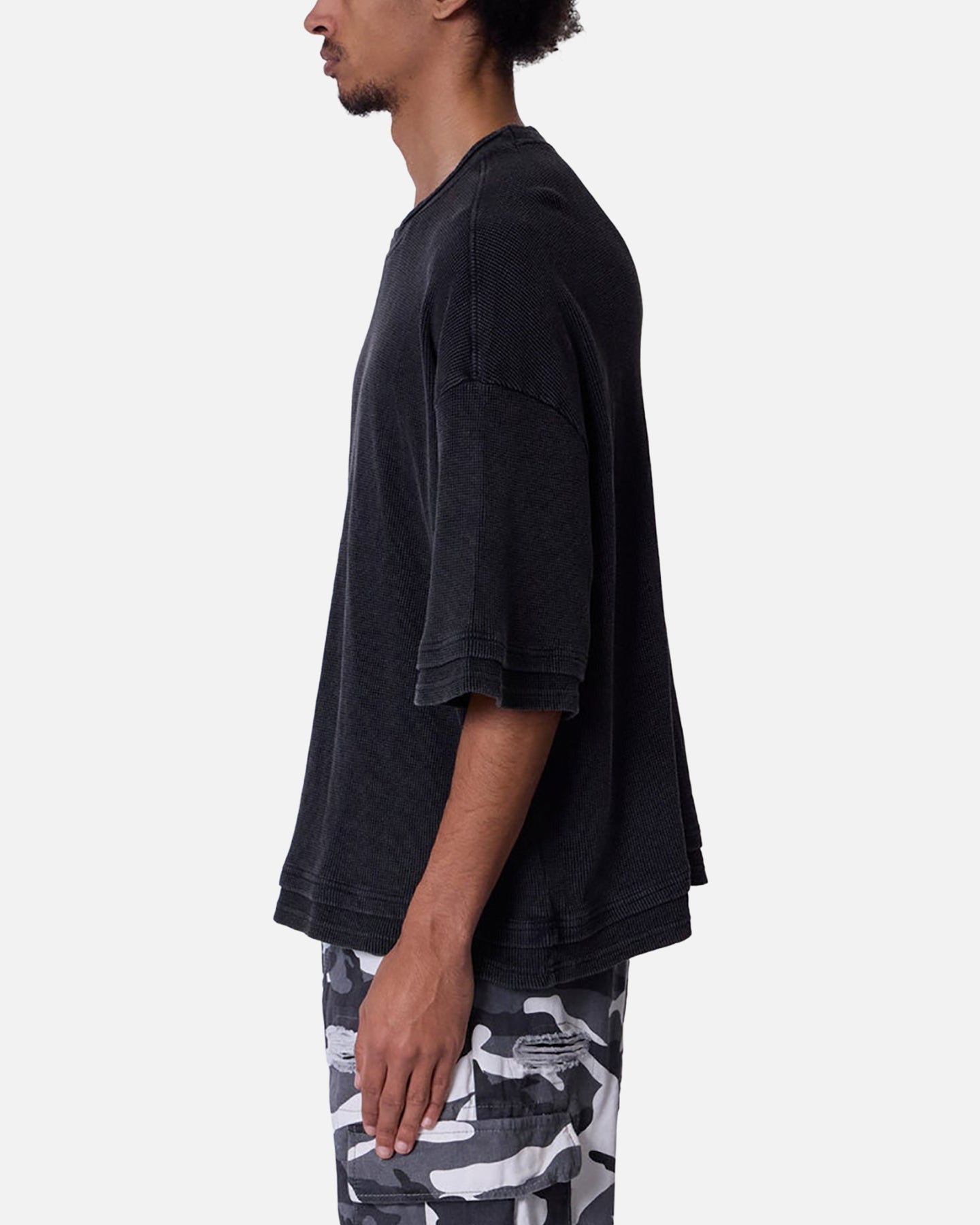 MNML Double Layer Acid Washed T-Shirt Black、mySite、zt4zffjzw