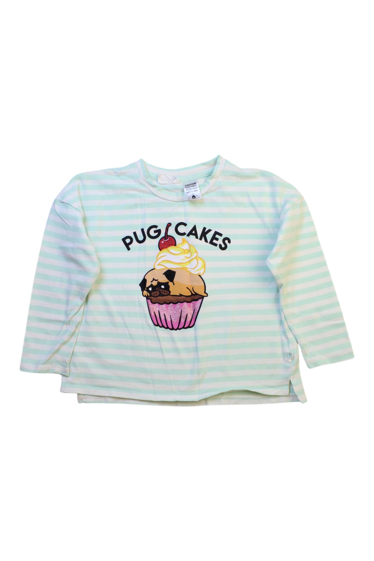 Peter Alexander 'Pug Cakes' Striped Long Sleeve Top 4T、mySite、g9winljtr