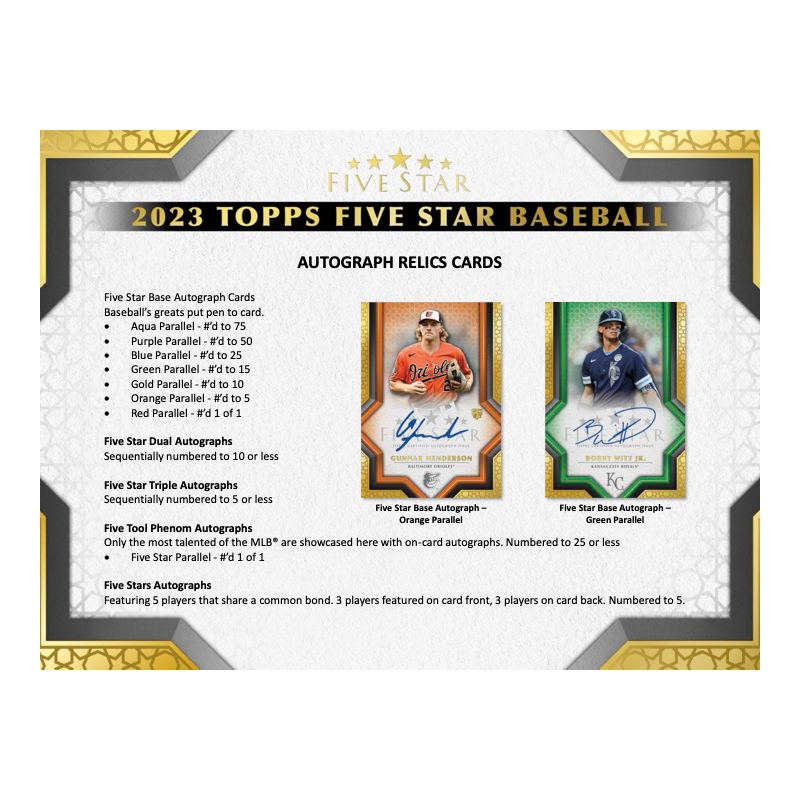 2023 Topps Five Star Baseball Hobby 8 Box Case、mySite、waistdrama