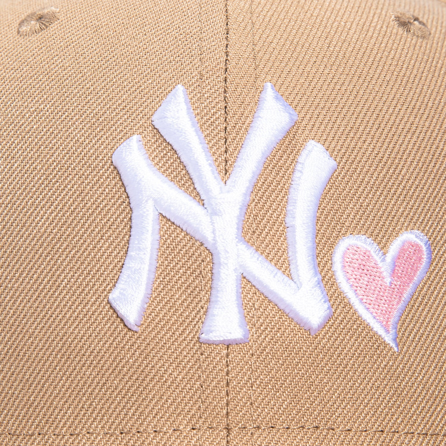 New Era 59Fifty Salt Water Taffy New York Yankees 1996 World Series Patch Heart Hat - Khaki、mySite、vikingsvslions