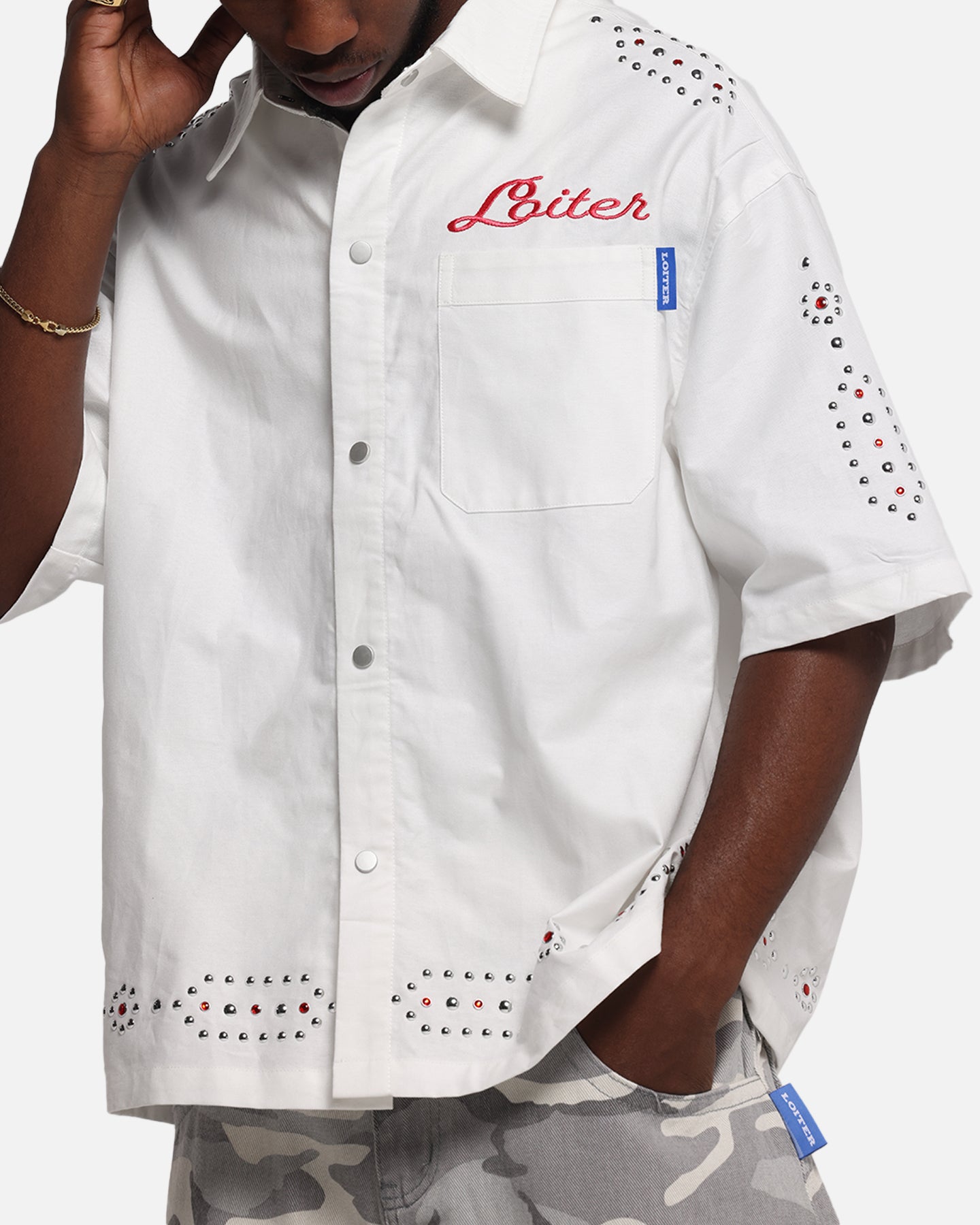 Loiter Western Button Up Shirt Cream、mySite、zt4zffjzw