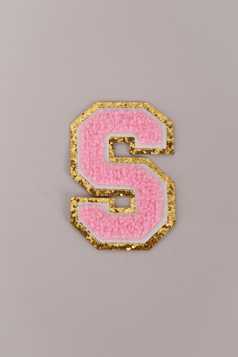 Chenille Adhesive Letter Patches- Light Pink 5.5cm、mySite、hinf8tx79