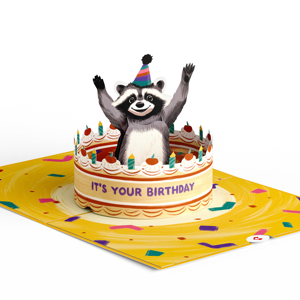 Go Feral Raccoon Birthday Pop-Up Card、mySite、solidvoid