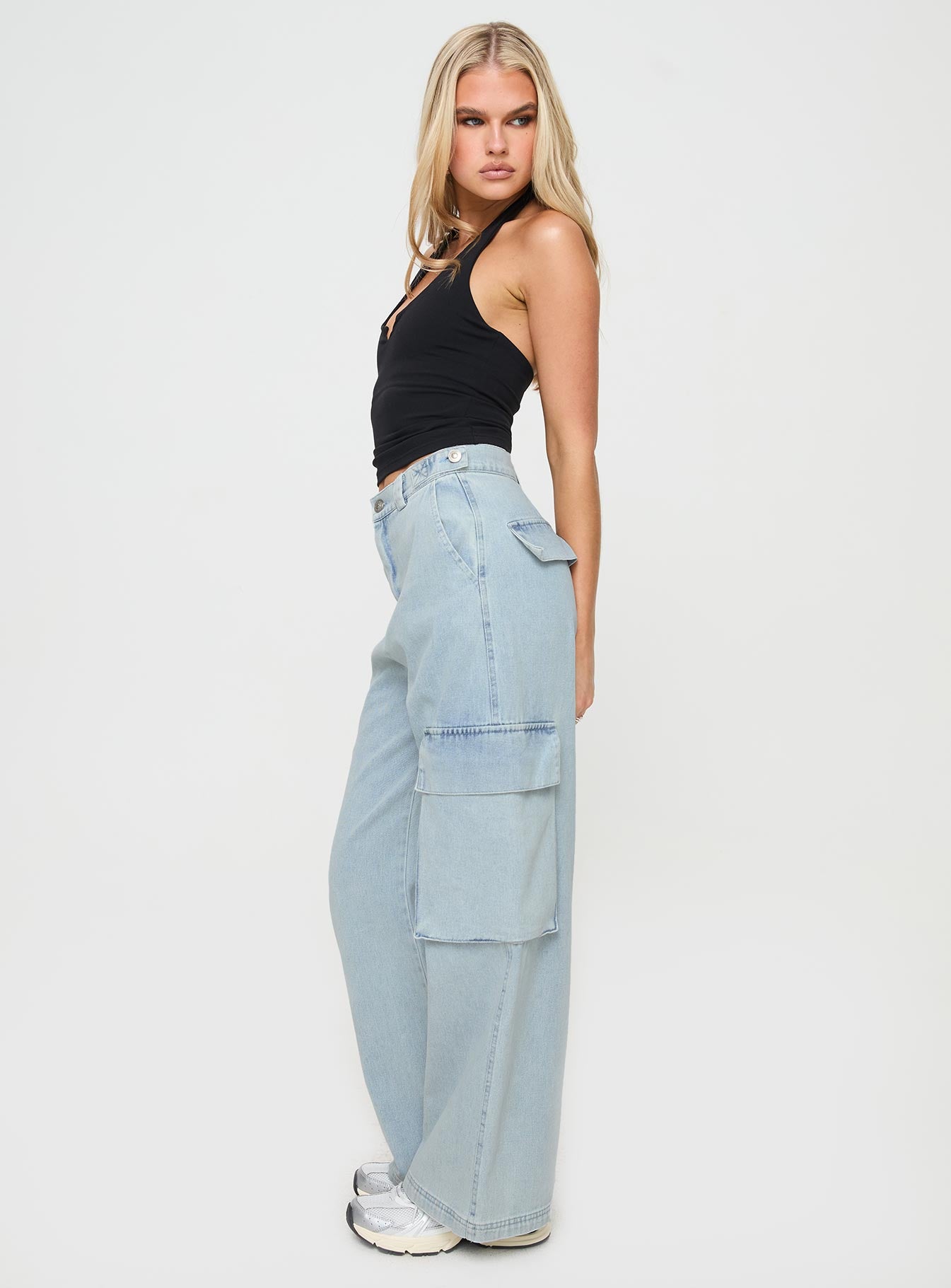 Handler Cargo Jeans Light Wash Denim、mySite、solidvoid