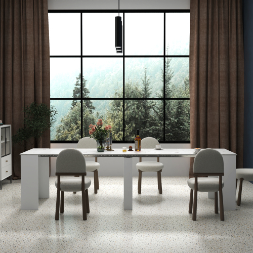 Multifunctional extendable console table、、casual