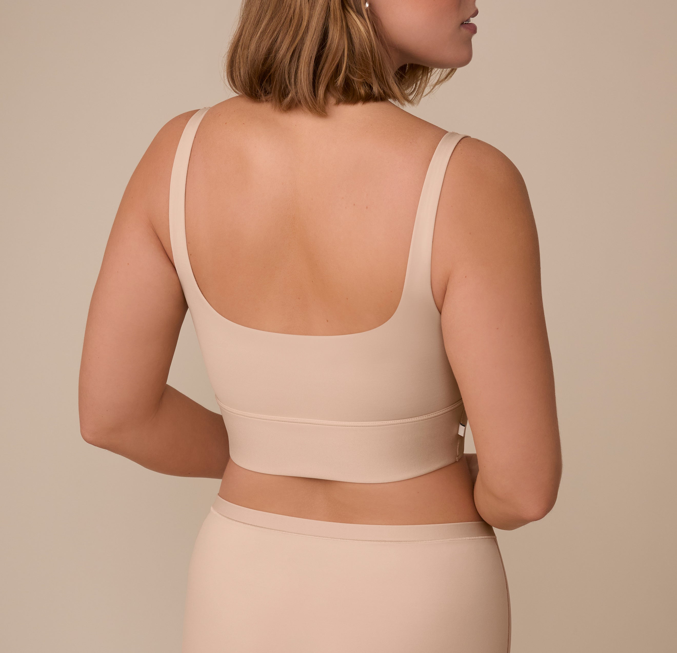 Bliss Square Neck Bralette - Beige、mySite、bengalsvssteelers