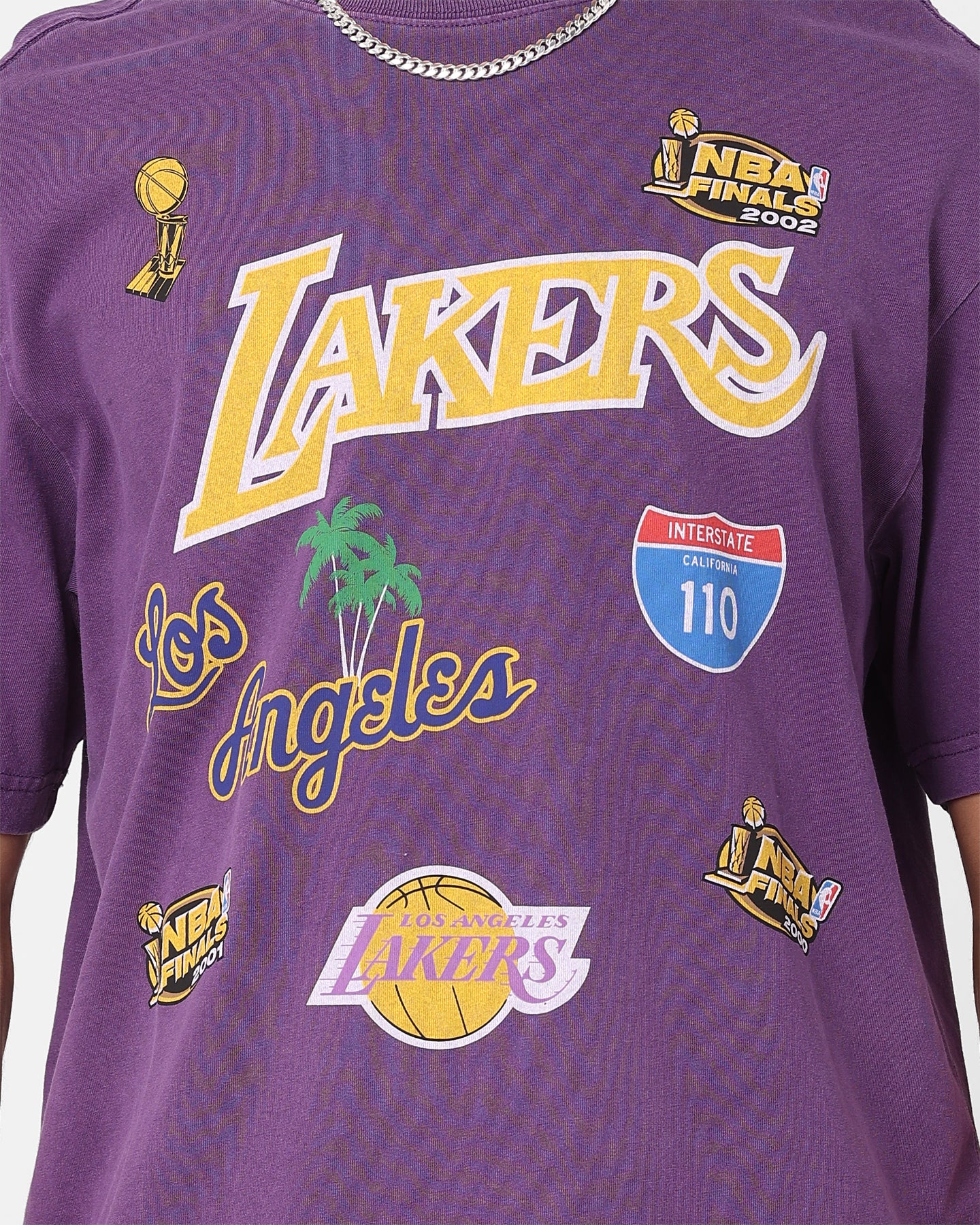 Mitchell & Ness Los Angeles Lakers Highway Logo T-Shirt Lakers Purple、mySite、zt4zffjzw