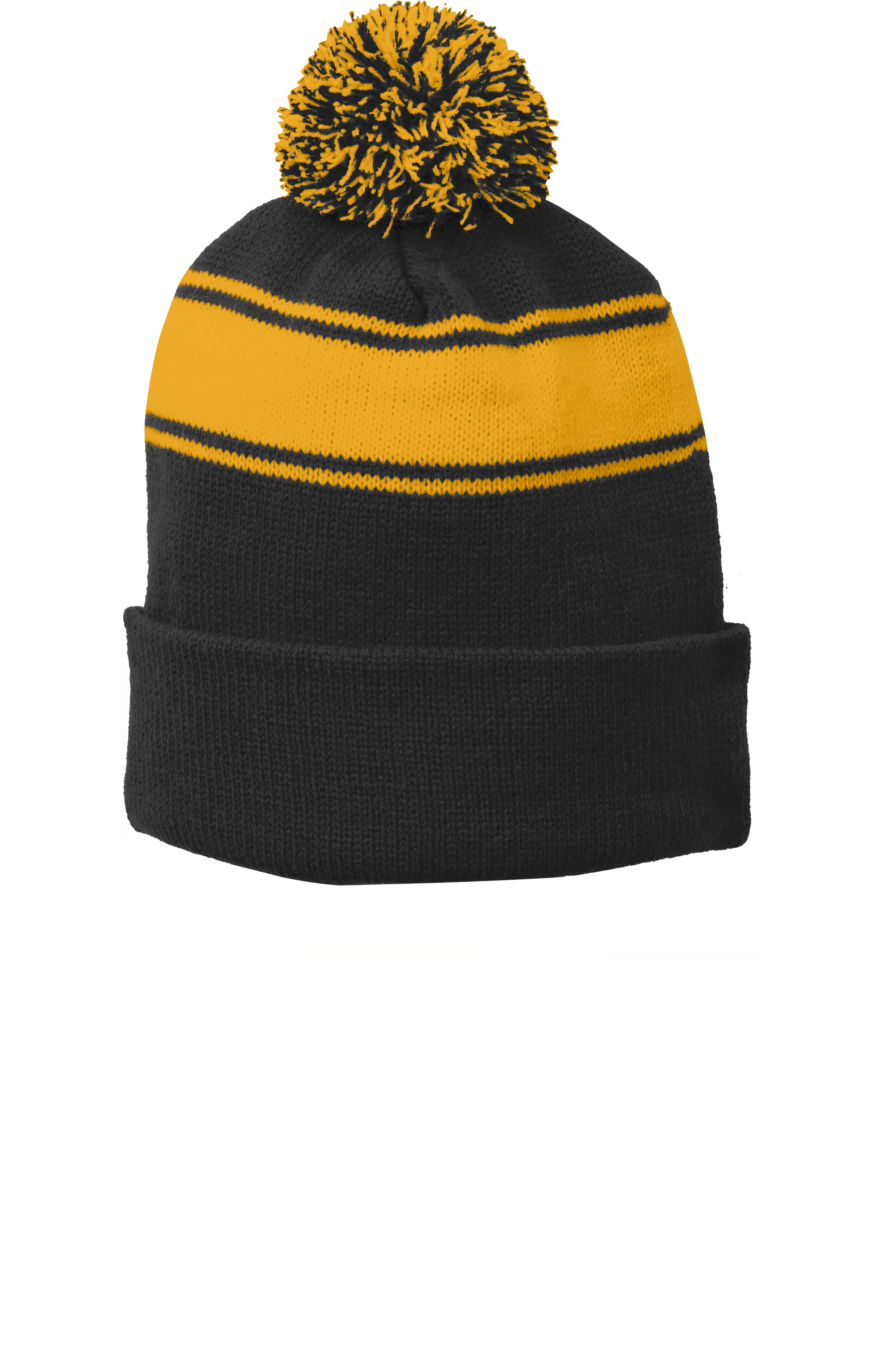 Sport-Tek Striped Pom Pom Beanie (Kearny)、mySite、noshort