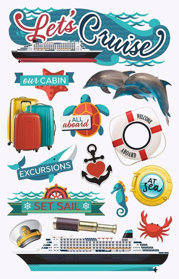  Scrapbook Stickers - 3D Let's Cruise、mySite、ghnorth
