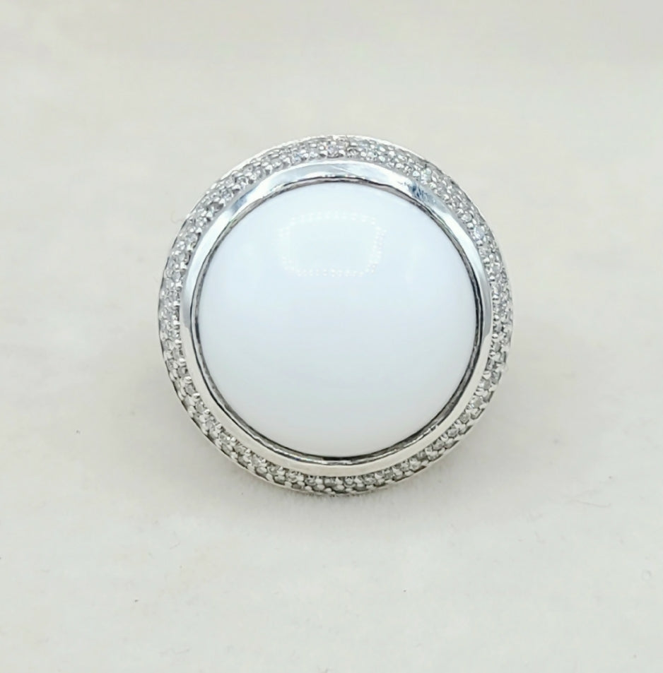 David Yurman Cerise Ring 18mm 鈥?White Agate & Diamonds、mySite、hinf8tx79