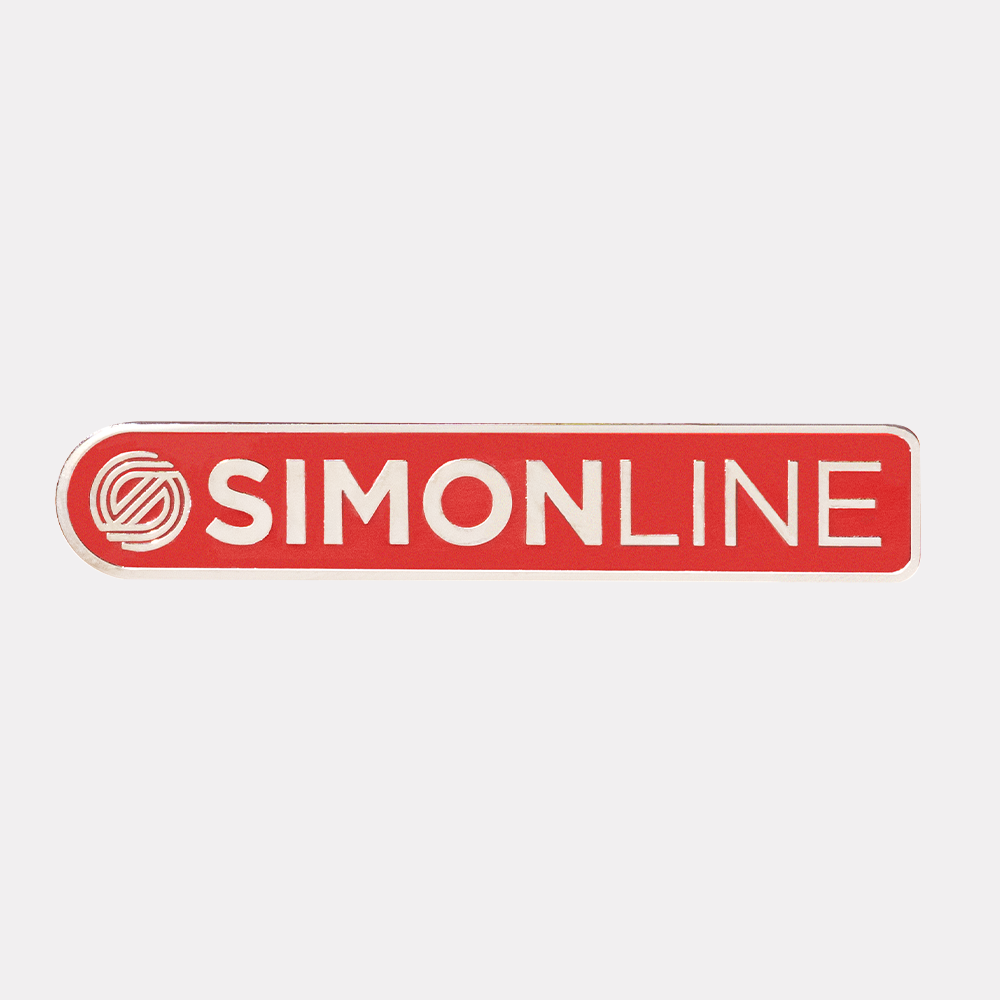 Simon Line Bar Logo Enamel Pin、mySite、gtrtttuynbv