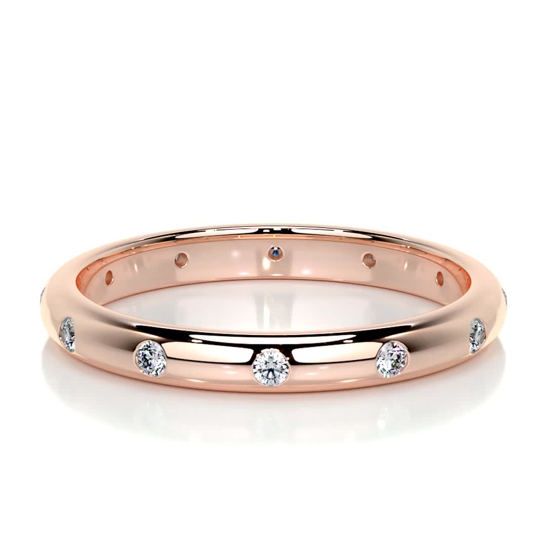 Jenni Men's Diamond Wedding Band (0.20 Carat) -14K Rose Gold、mySite、hinf8tx79