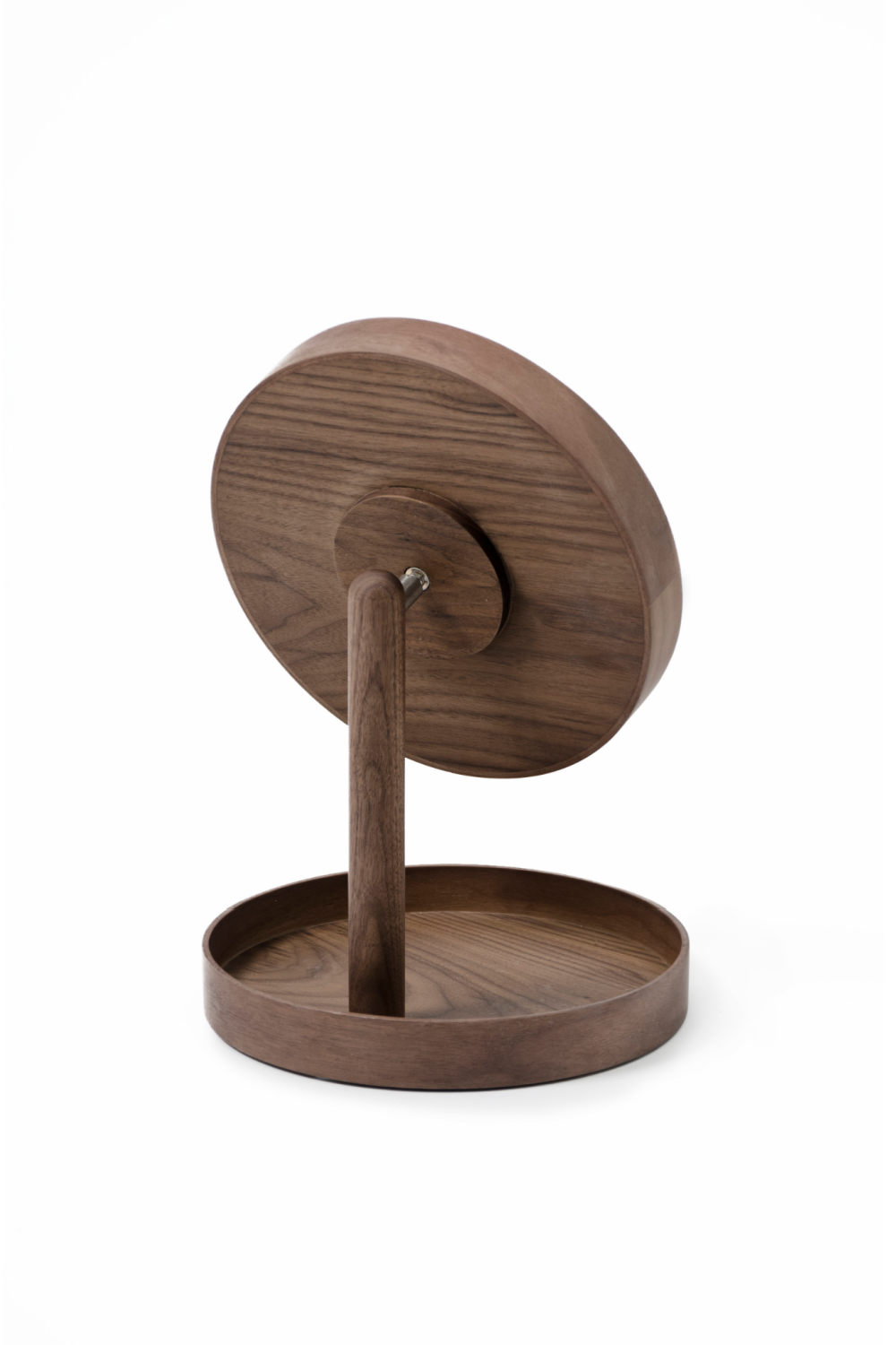 Walnut Magnifying Vanity Mirror with Storage Tray | Wireworks Look、mySite、neckold
