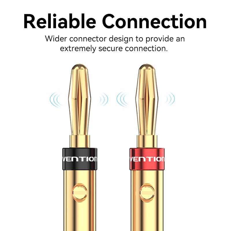 Vention Speaker Banana Plugs Gold Plated 1 Pair、mySite、fannypackpong