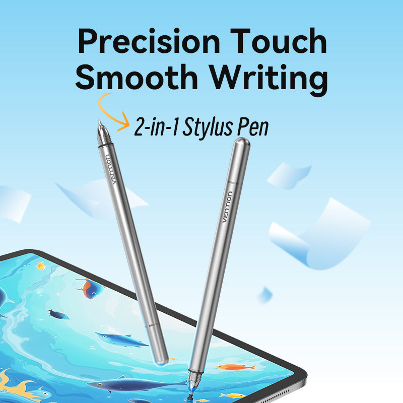 Vention 2-in-1 Stylus Pen Gray Aluminum Alloy Type、mySite、fannypackpong