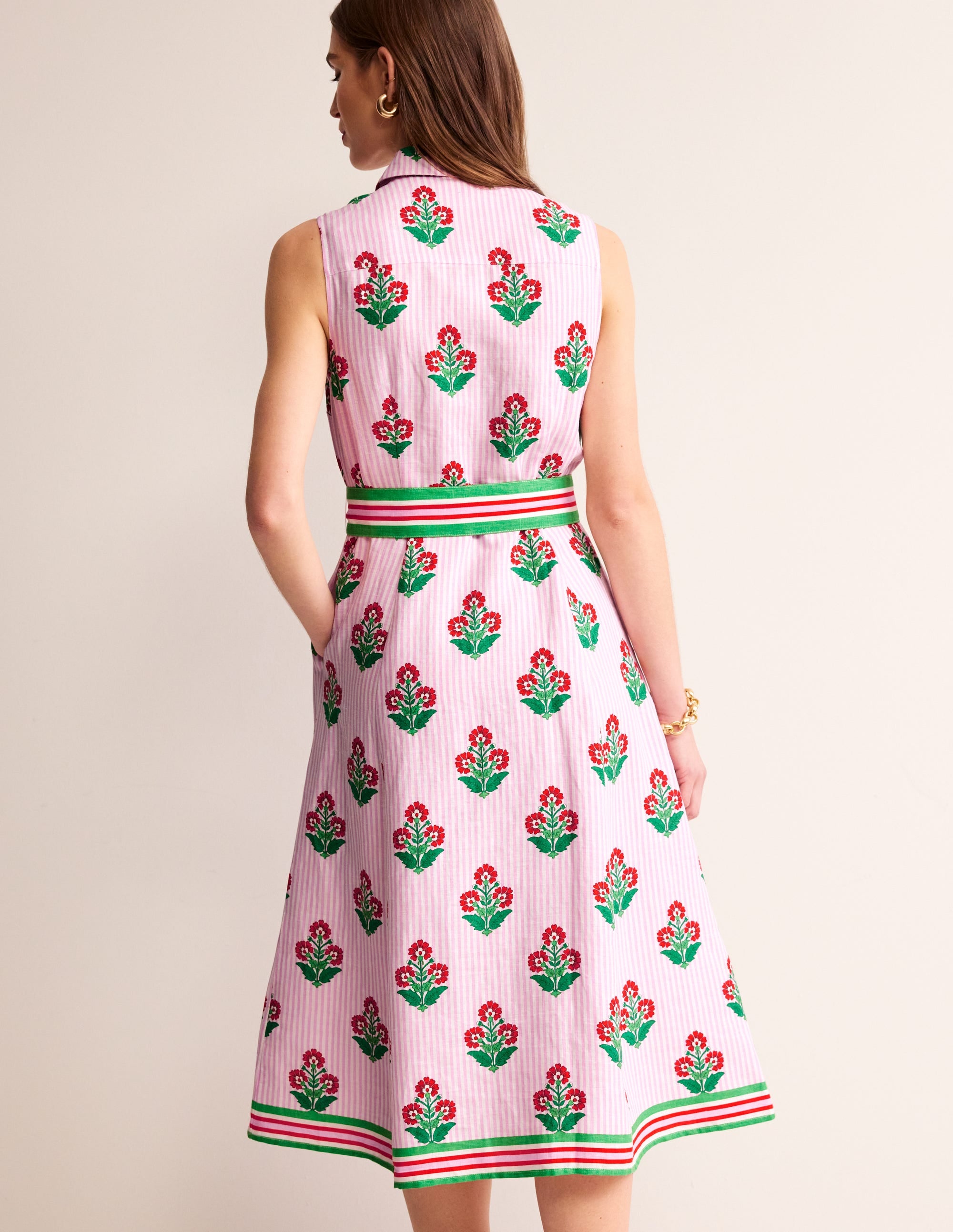  Kate Linen Midi Shirt Dress-Grenadine, Floret Stem、mySite、ashleygrahame