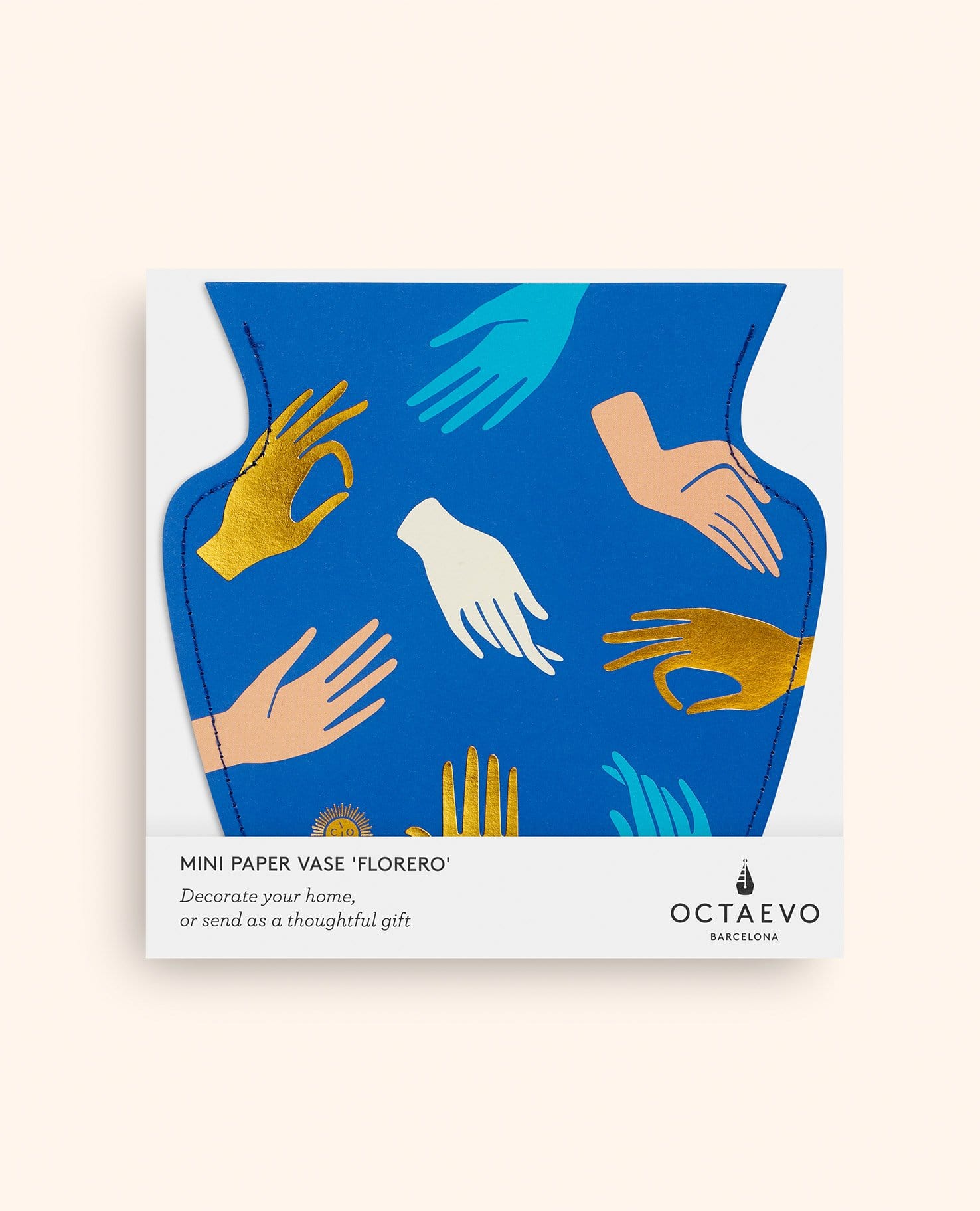 Blue Paper Hamsa Vase by Octaevo - Large or Mini、mySite、topwebapps