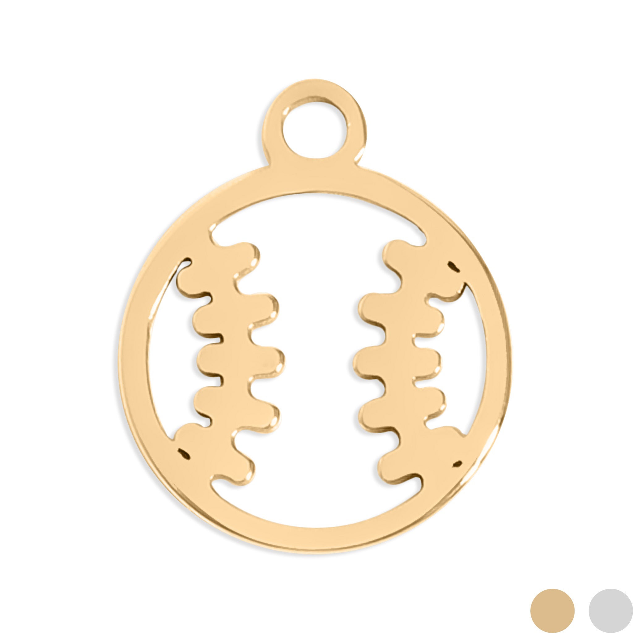 18K Gold PVD Stainless Steel Baseball Charm / PDL0151、mySite、dreamappss