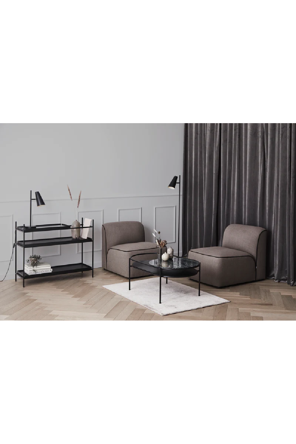 Customizable Painted Oak Shelf | WOUD Tray Shelf、mySite、neckold