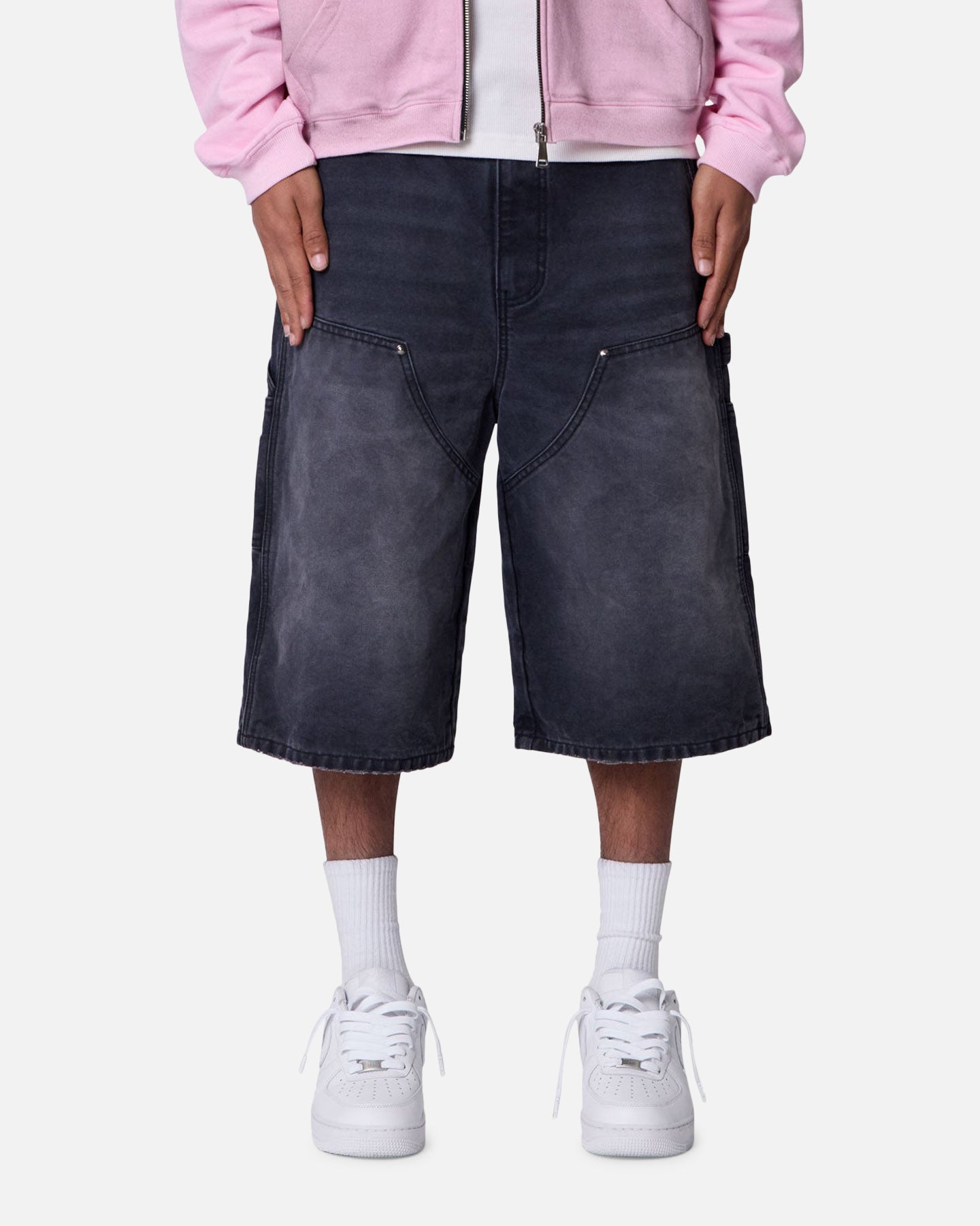 MNML Ultra Baggy Carpenter Shorts Washed Black、mySite、zt4zffjzw