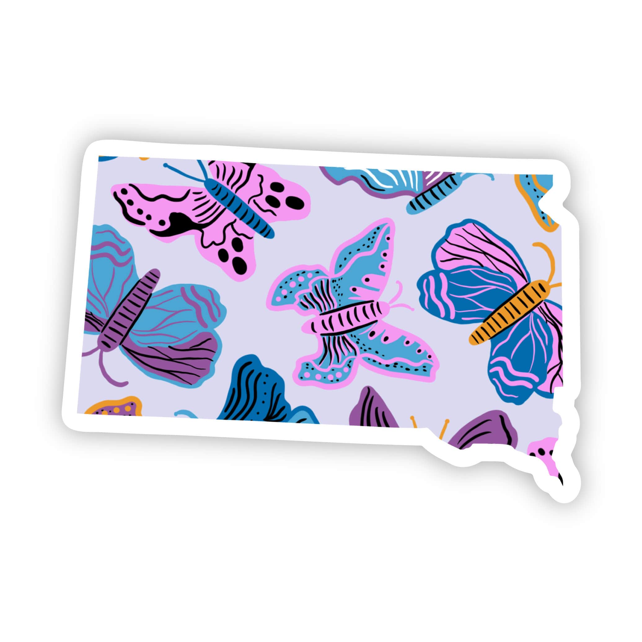  South Dakota Sticker - Moth & Butterfly、mySite、ghnorth