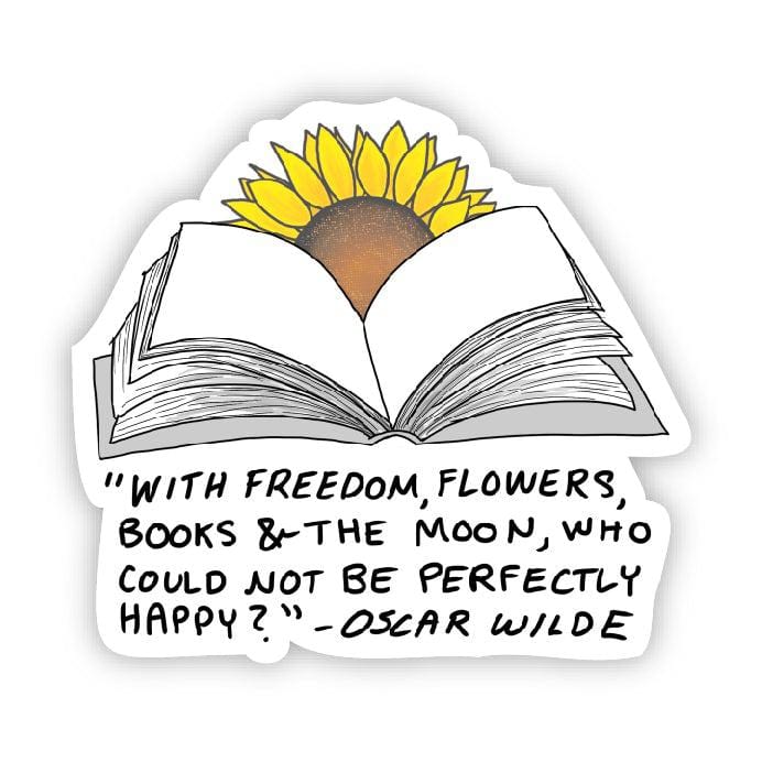  With freedom, flowers, books, and the moon (Oscar Wilde sunflower sticker)、mySite、elrpsem3k