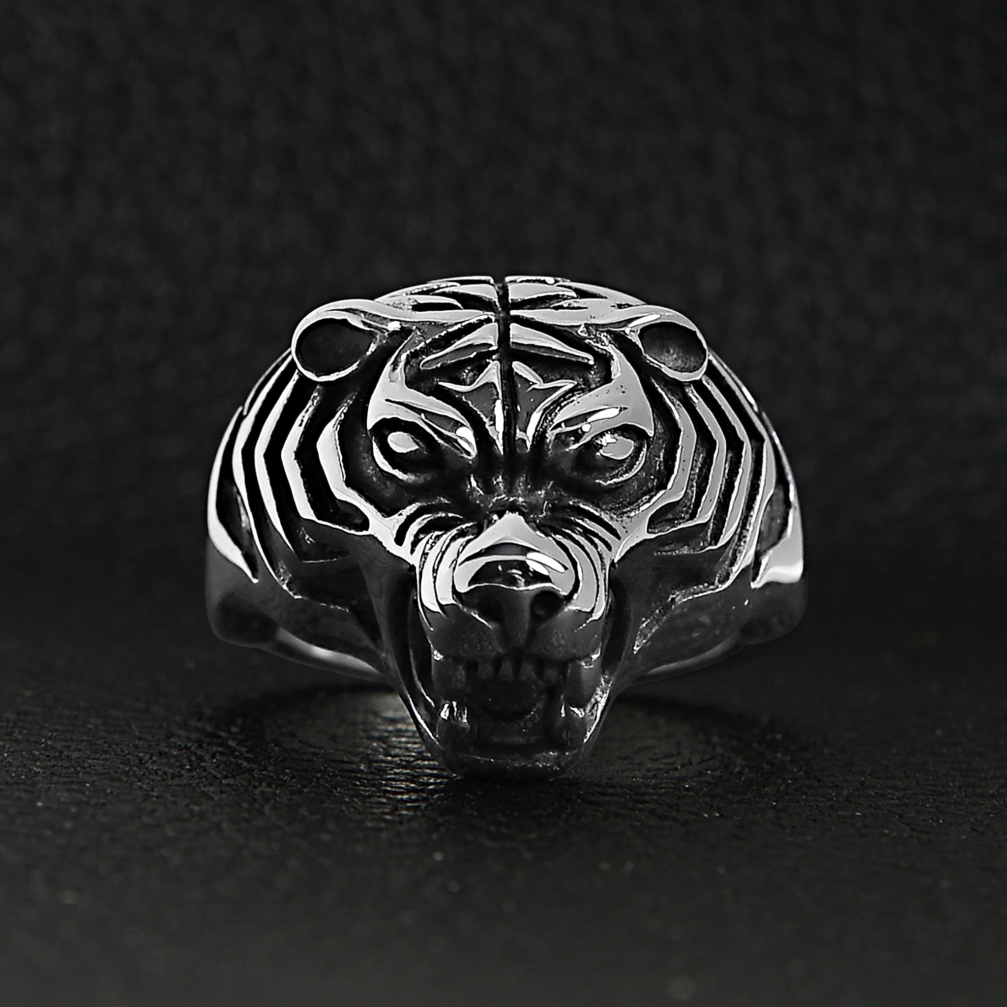 Stainless Steel Snarling Tiger Ring / SCR4037、mySite、dreamappss