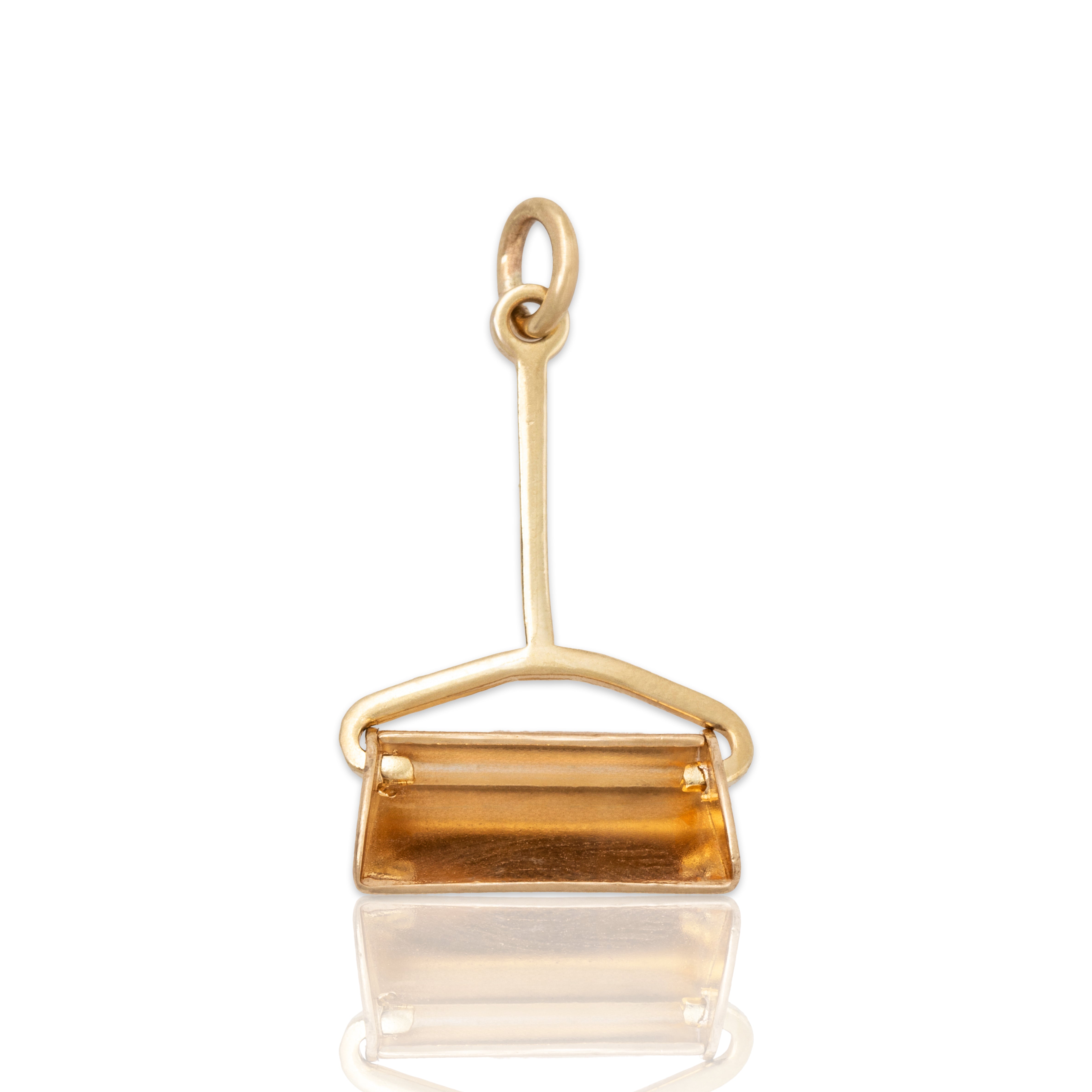 Vintage 14k Yellow Gold Articulated Dust Pan Charm / Pendant、mySite、hinf8tx79