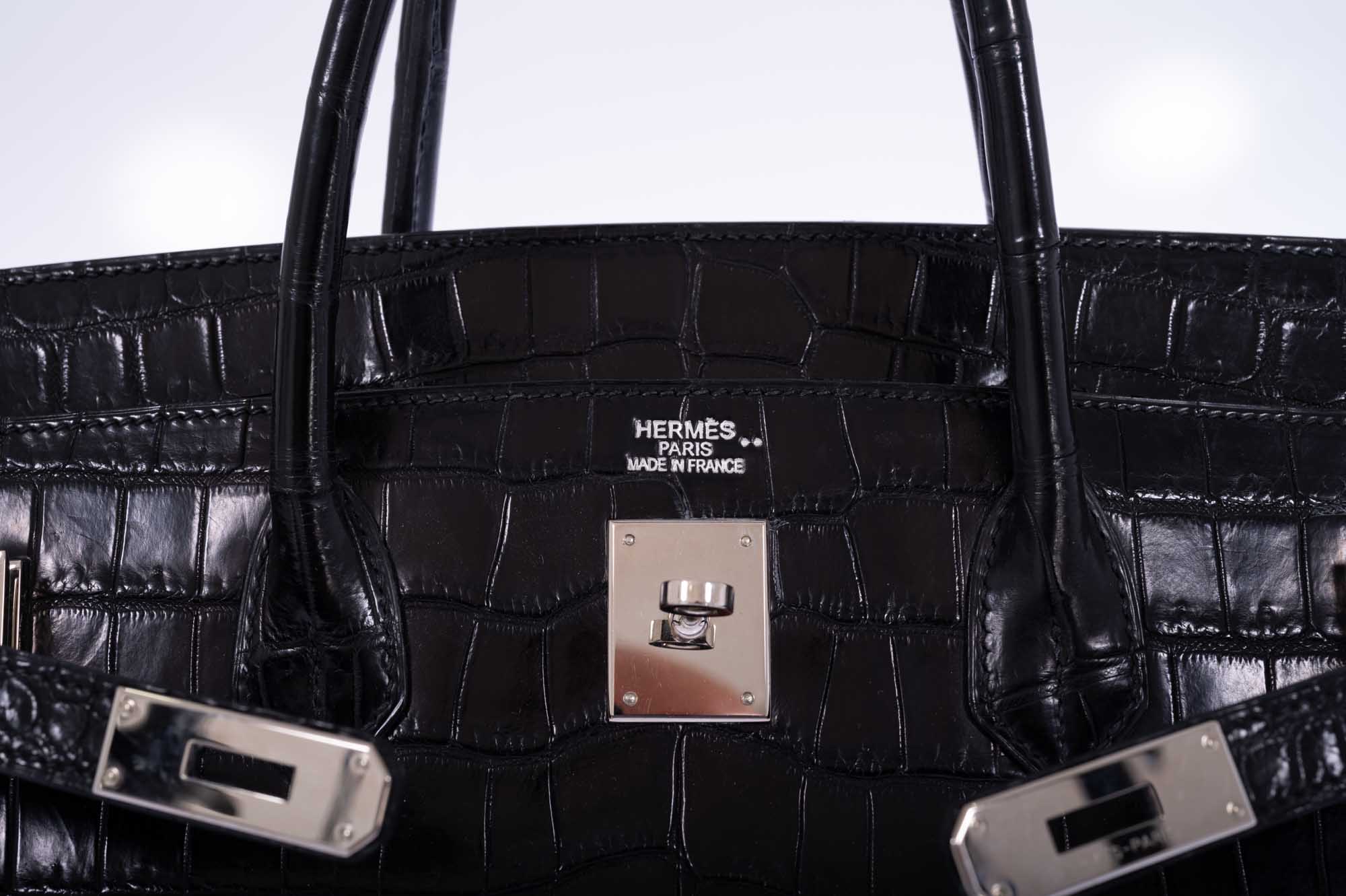Hermès Birkin 40 Black Matte Porosus Crocodile Palladium Hardware、mySite、garminoutage.com