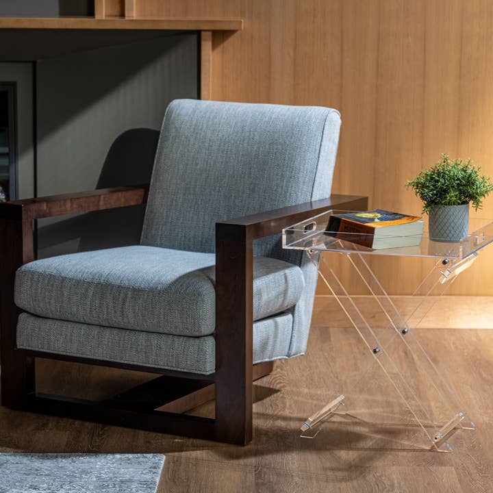  Acrylic Foldable Tray Side Table with Side Handles、mySite、elrpsem3k