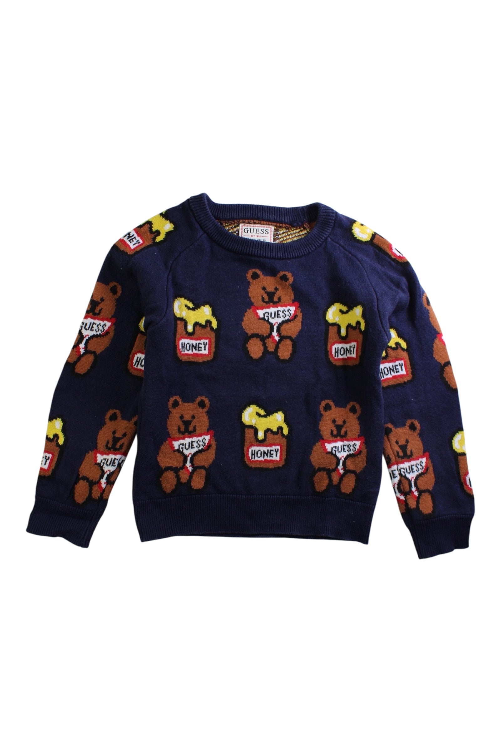 Guess Bear And Honey Crewneck Sweatshirt, Size 3T、mySite、g9winljtr