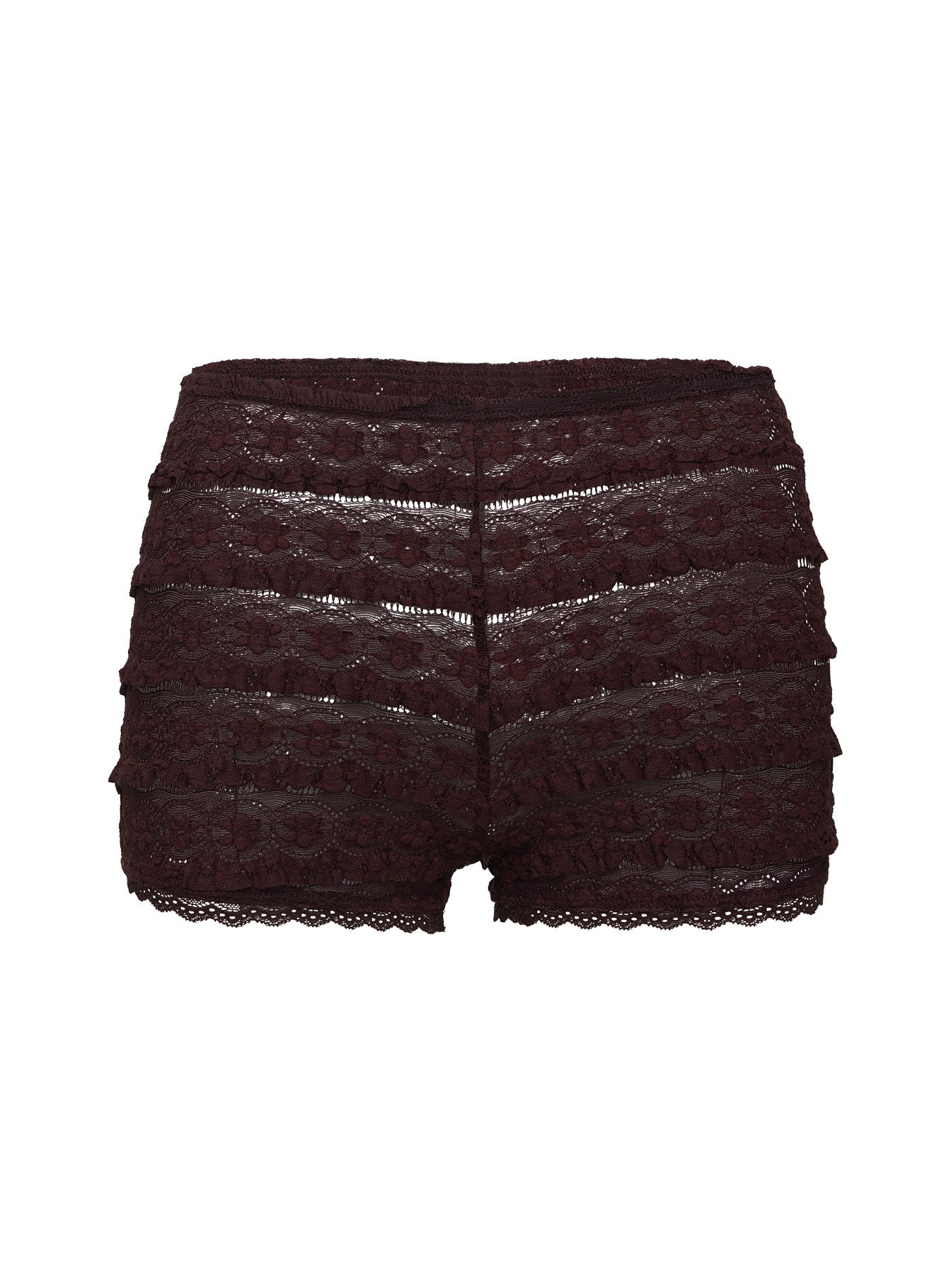 Angelis Lace Shorts Chocolate、mySite、solidvoid