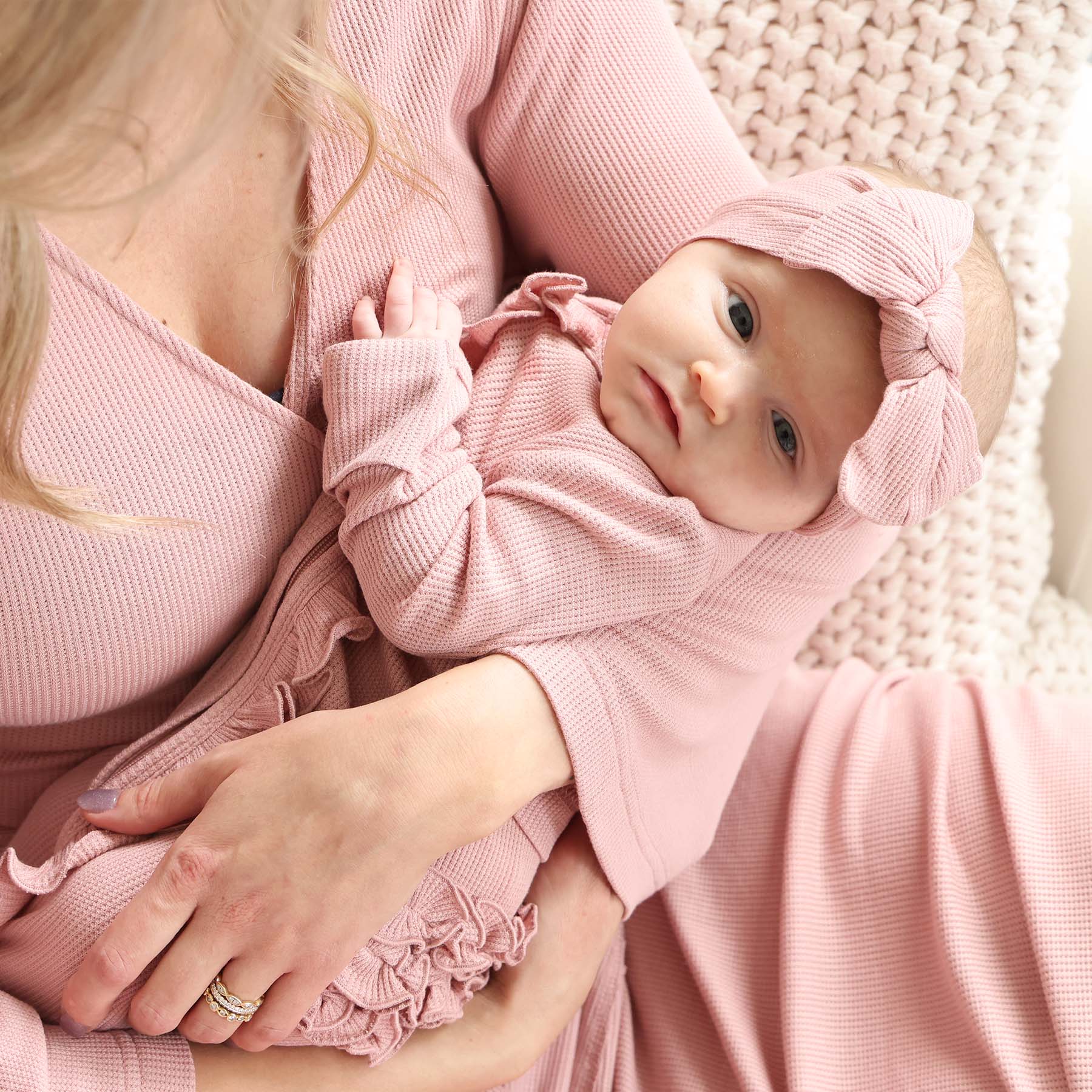  Vintage Rose Bamboo Waffle Zipper Ruffle Footie、mySite、layawaytickets