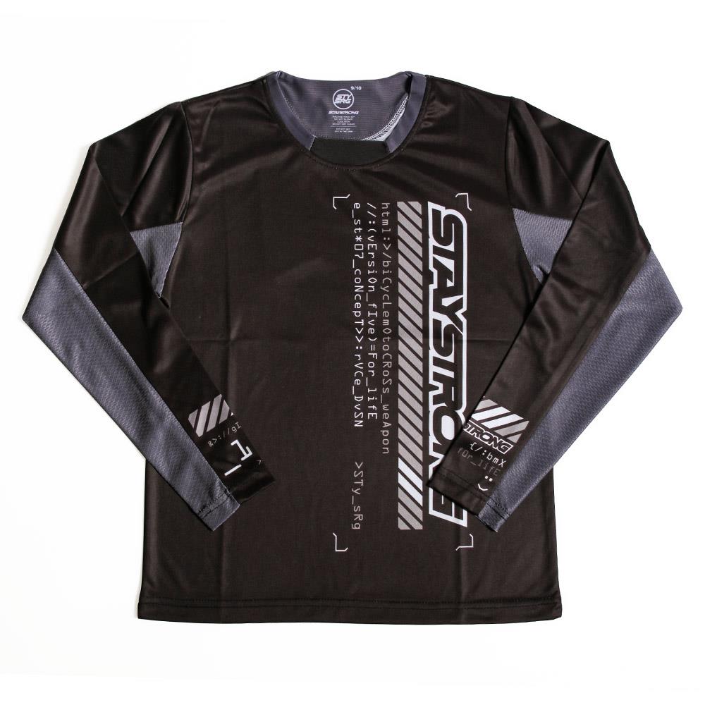 Stay Strong V5 Youth Race Jersey - Black、mySite、merchandisen