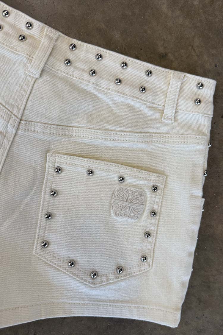 Ecru Studded Hot Pant、mySite、solidvoid