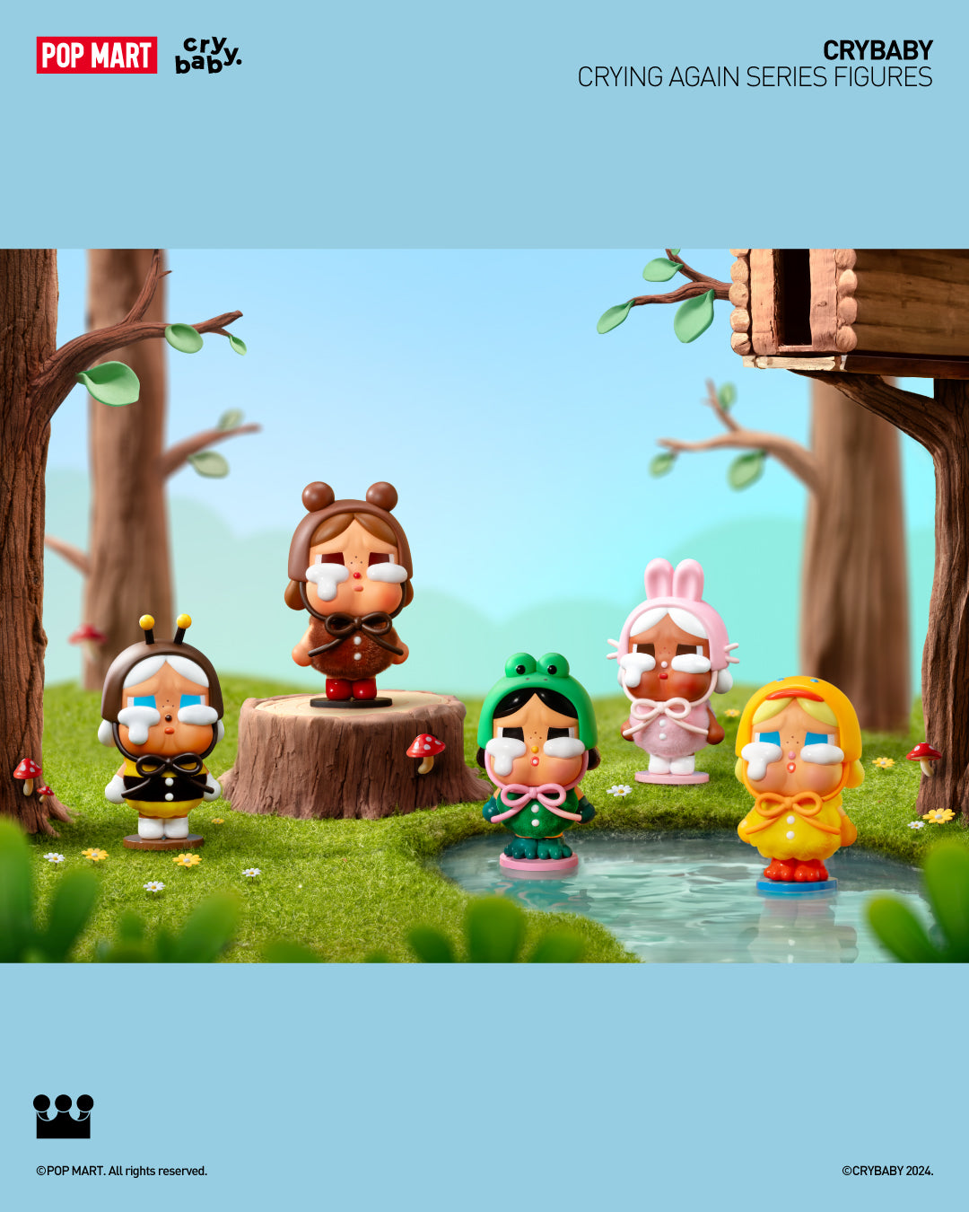  POP MART CRYBABY Crying Again Series Figures、mySite、greenlandpopulation