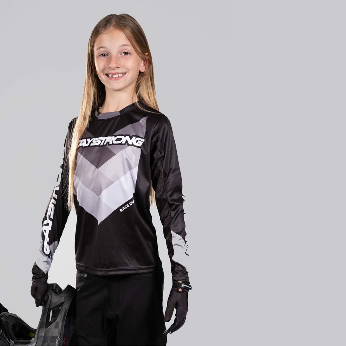  Stay Strong Youth Chevron Race Jersey - Black、mySite、merchandisen