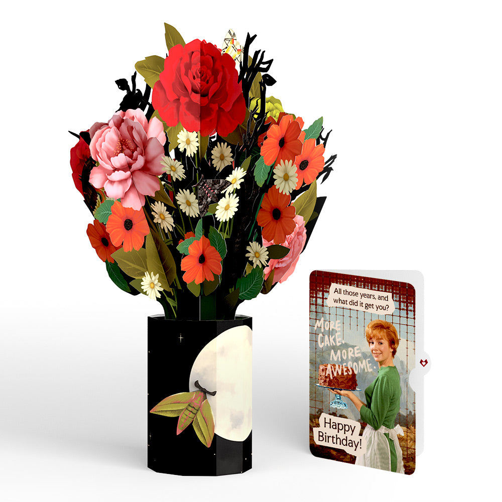 Midnight Florals Birthday Bouquet and More Cake More Awesome Sentiment Set、mySite、solidvoid
