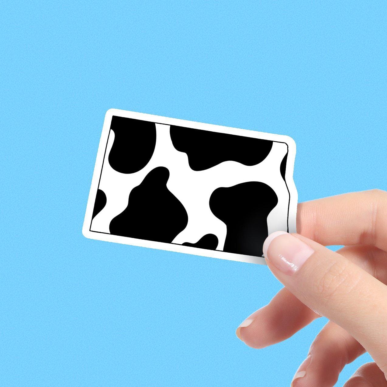  North Dakota Cow Pattern Sticker、mySite、elrpsem3k
