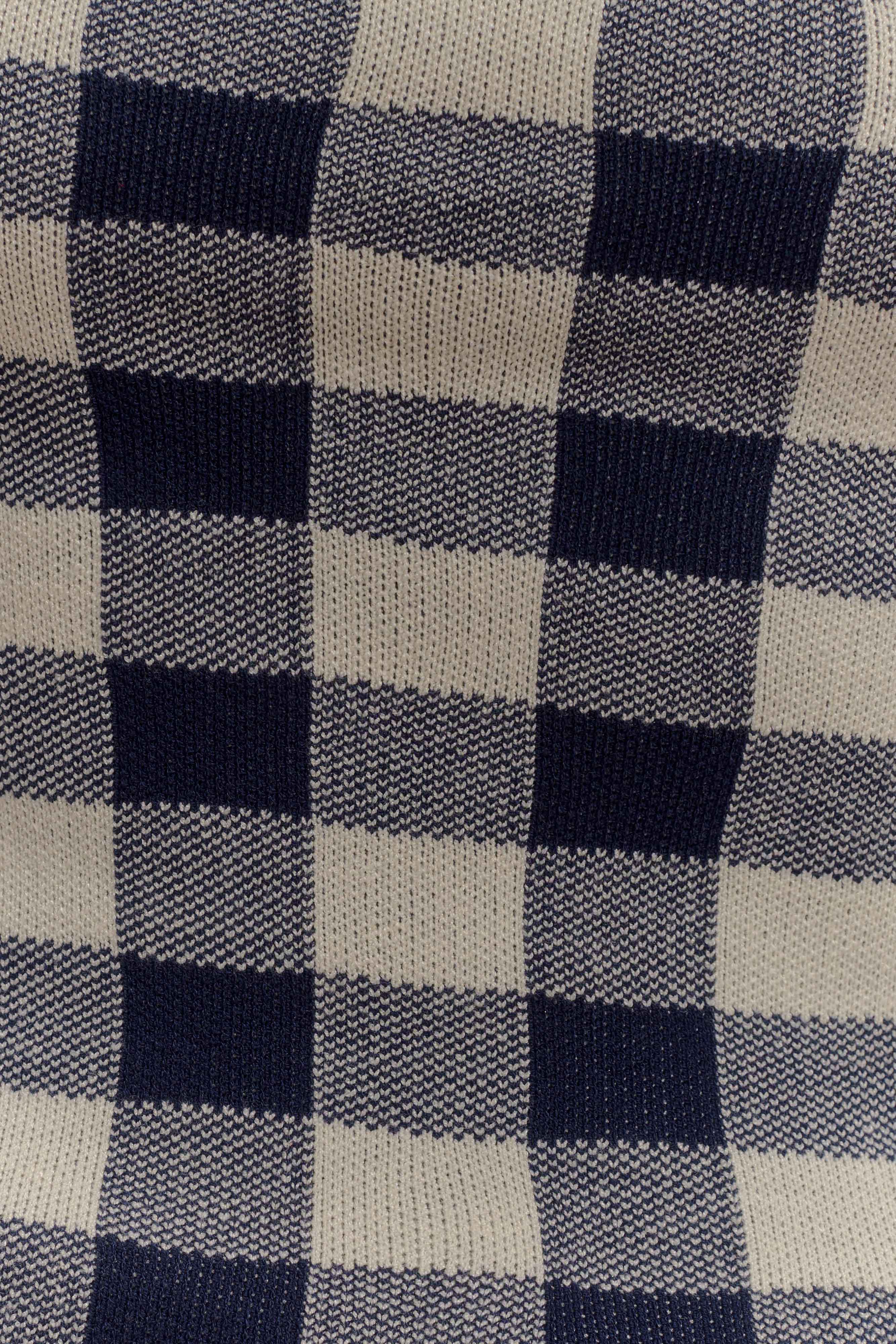 Marcie Sleeveless Knit Top - Navy Gingham、mySite、solidvoid