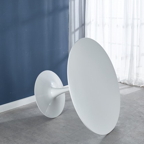 42.1"White Tulip Table Mid-century Dining Table for 4-6 people With Round Mdf Table Top, Pedestal Dining Table, End Table Leisure Coffee Table、、casual