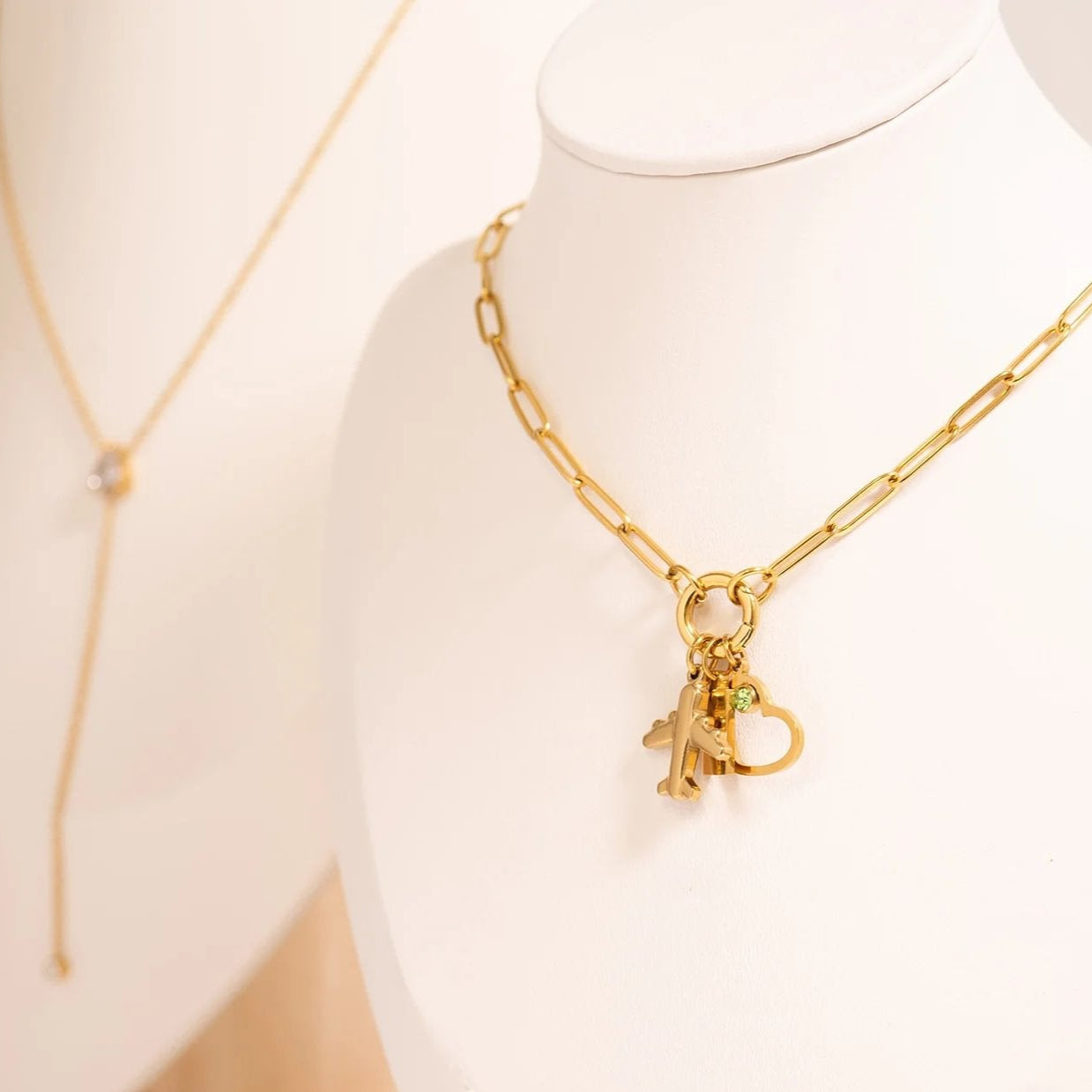 18K Gold PVD Stainless Steel Airplane Charm / PDL0095、mySite、dreamappss