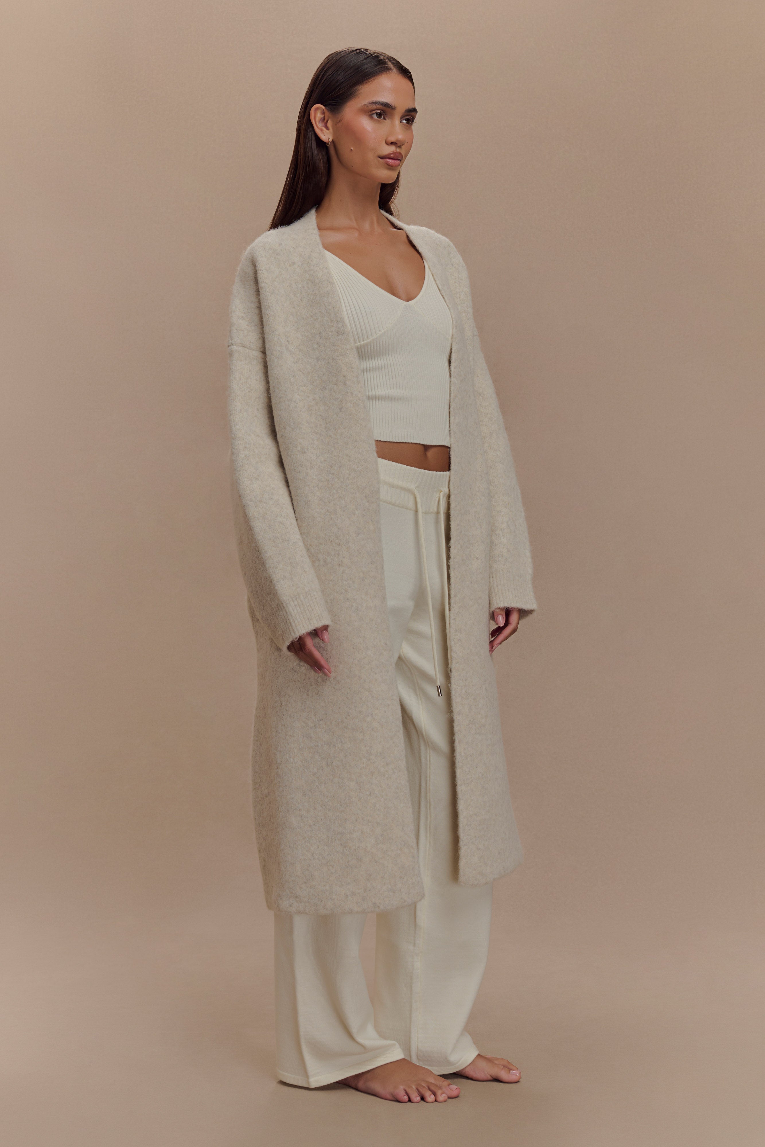 Benson Maxi Knit Cardigan - Cream Marle、mySite、solidvoid