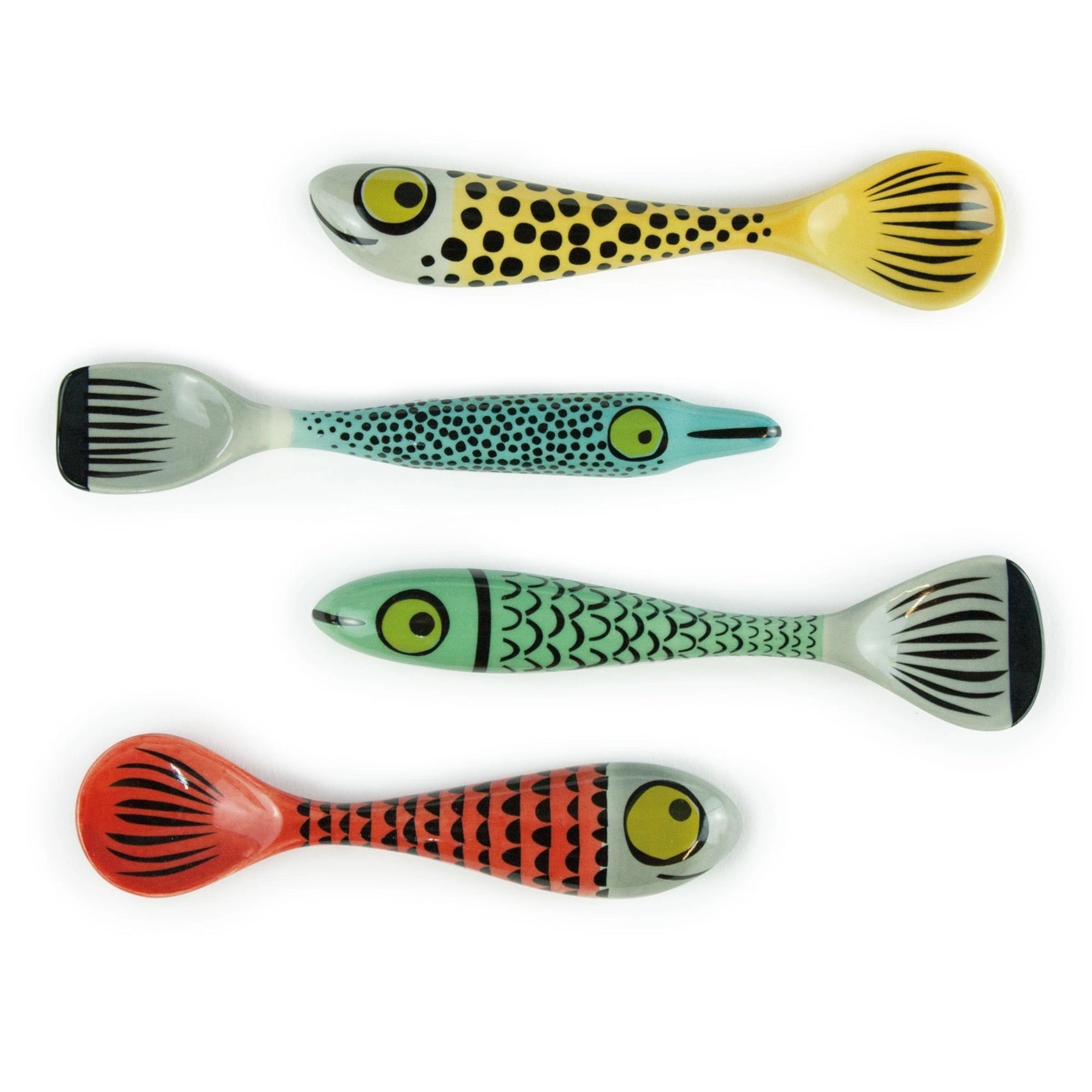 Handmade Ceramic Fish Spoons Box of Four、mySite、g9winljtr