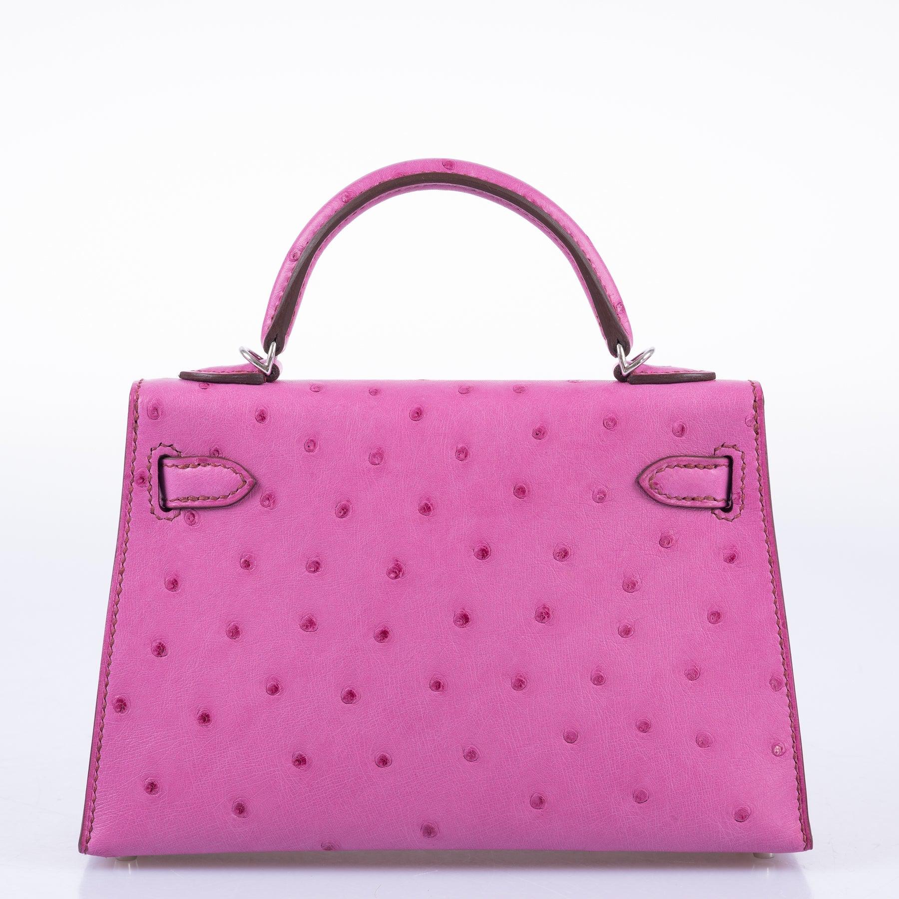 Hermès Mini Kelly 20 Fuchsia Ostrich Palladium Hardware、mySite、garminoutage.com