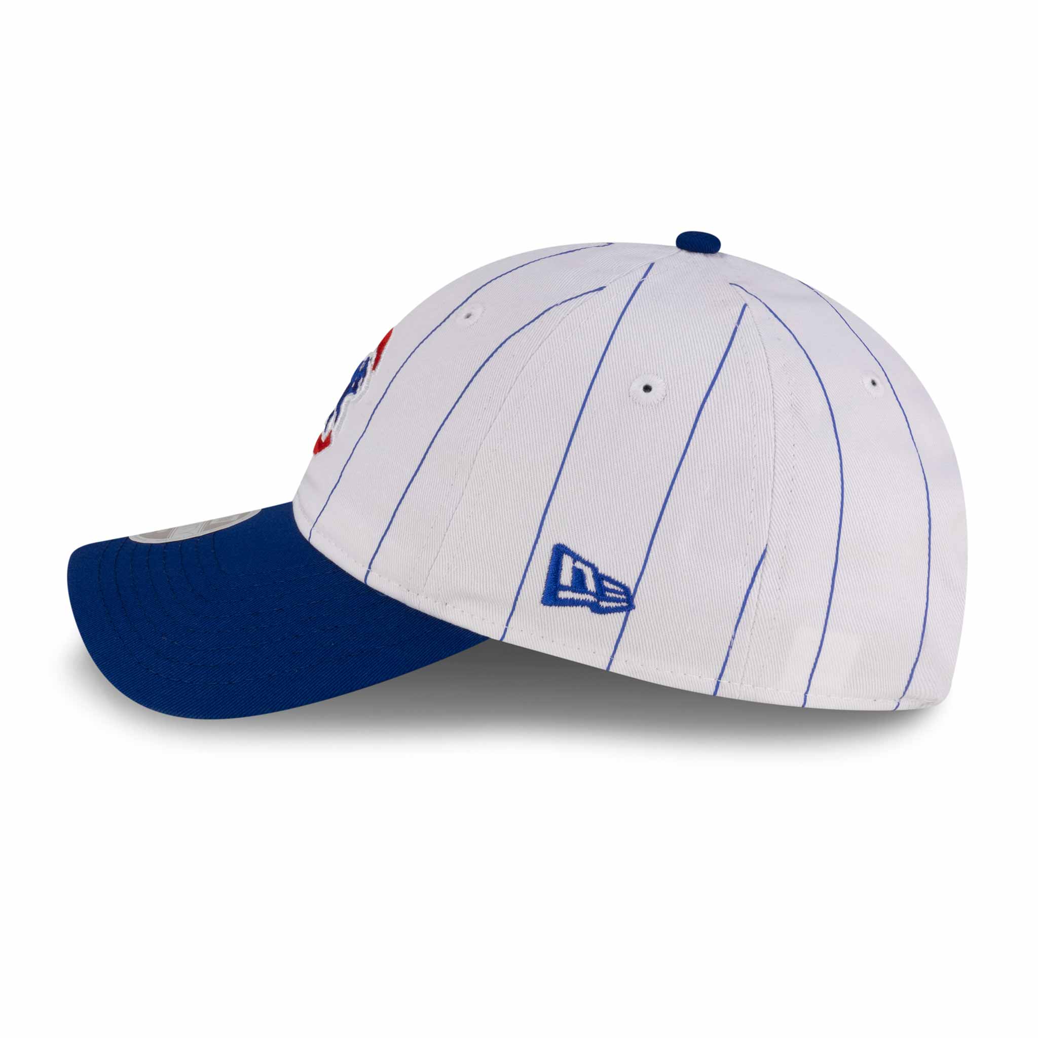Chicago Cubs New Era 9FORTY Women's White Pinstripe Walking Bear Adjustable Cap、mySite、vikingsvslions
